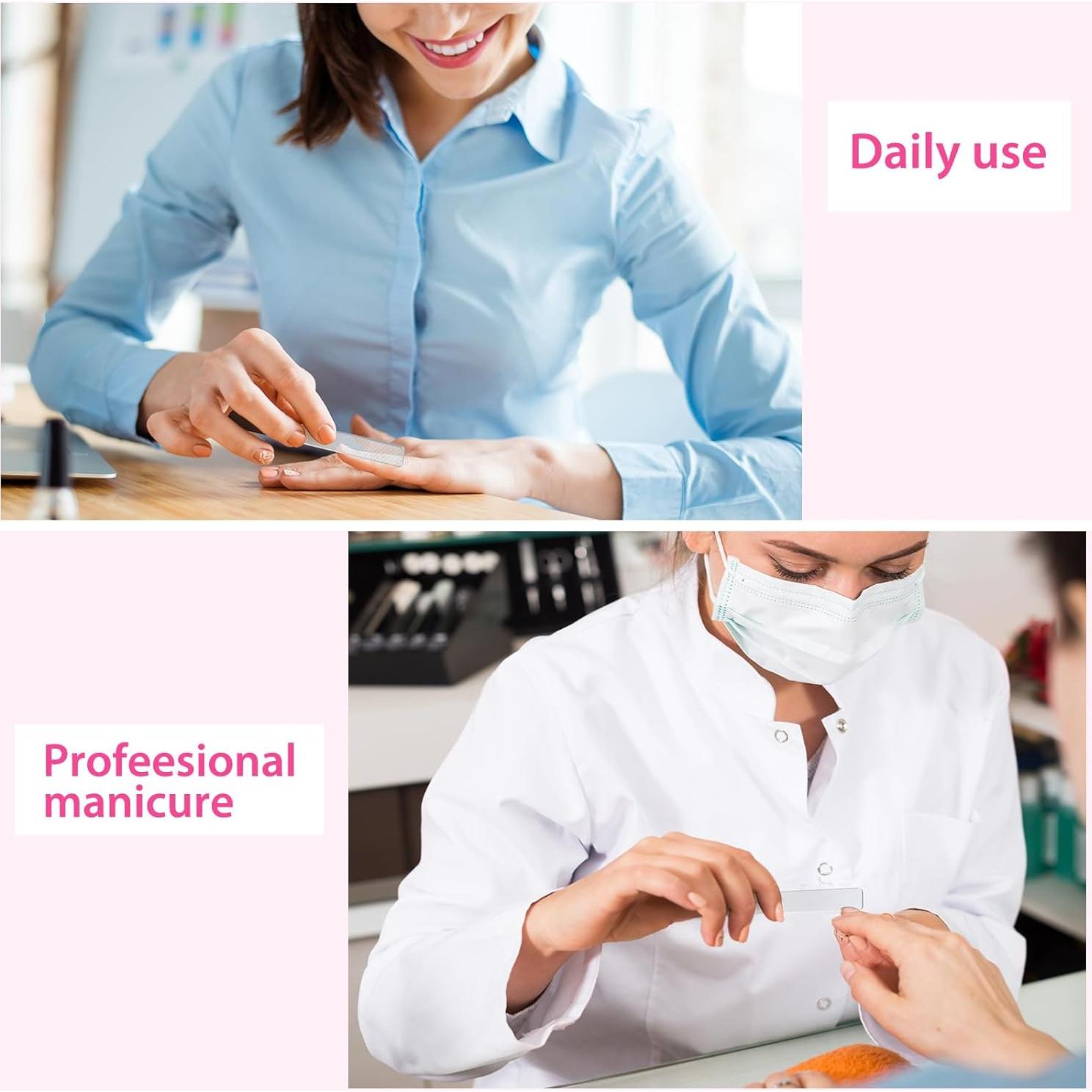 Kit de 4 Limadoras de Uñas de Vidrio Mudder con Estuche