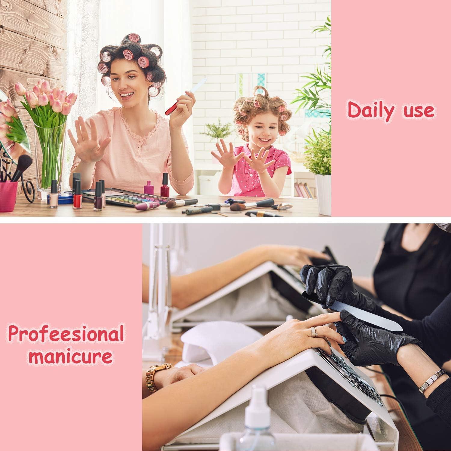 Limas de Uñas de Vidrio Mudder - 12 Piezas con Estuches