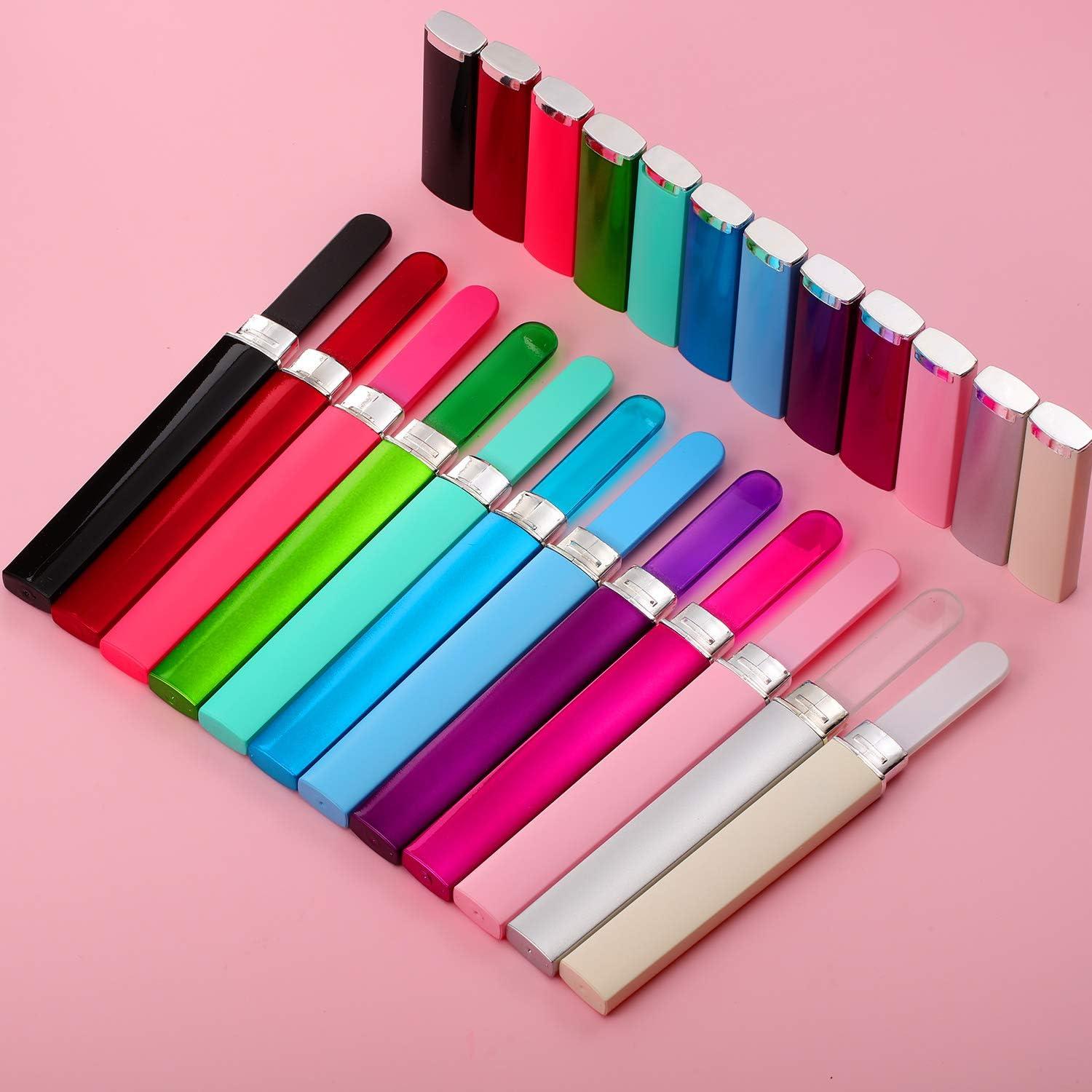 Limas de Uñas de Vidrio Mudder - 12 Piezas con Estuches