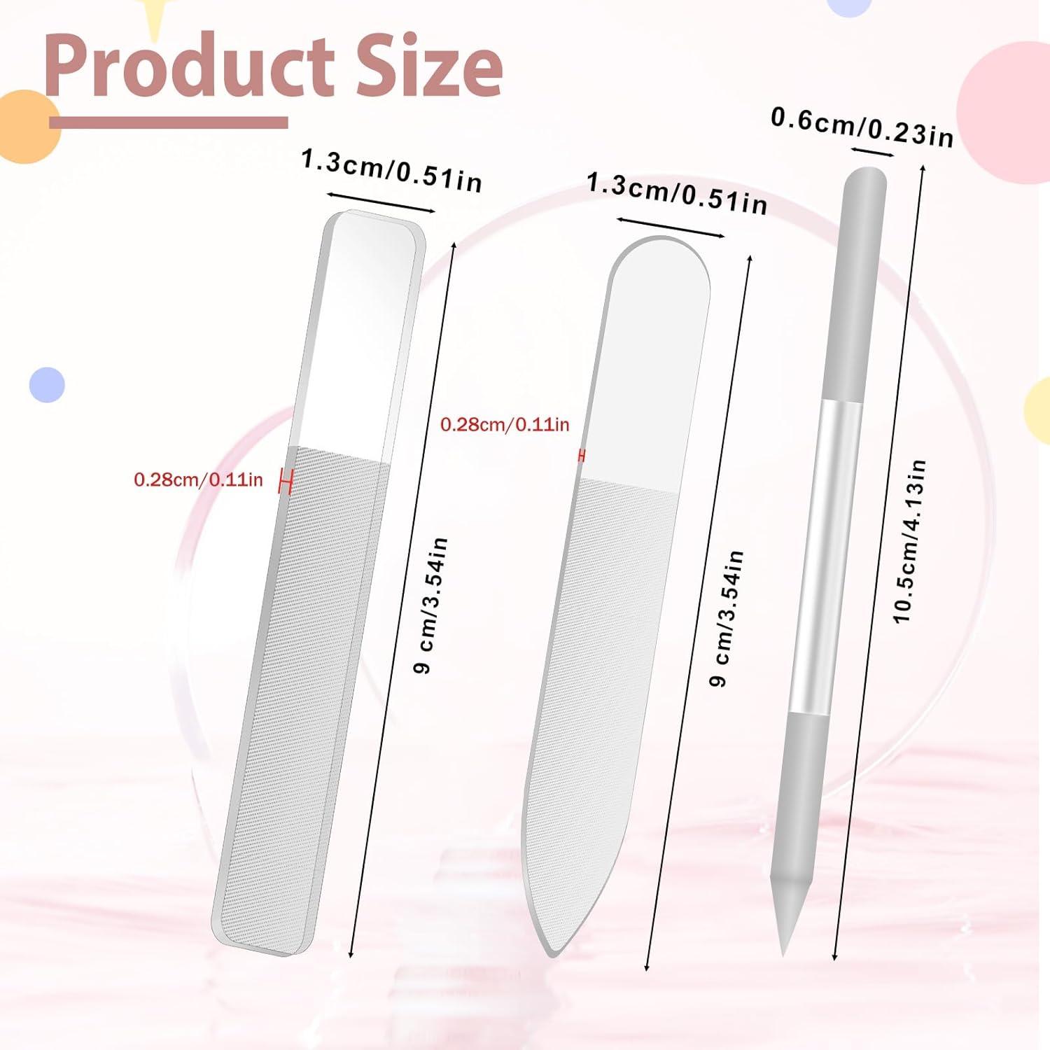 Kit 3 Limás de Uñas de Vidrio Styquenzer - Pulido Profesional