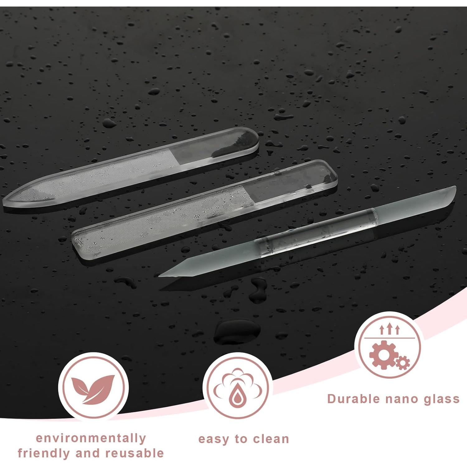 Kit 3 Limás de Uñas de Vidrio Styquenzer - Pulido Profesional