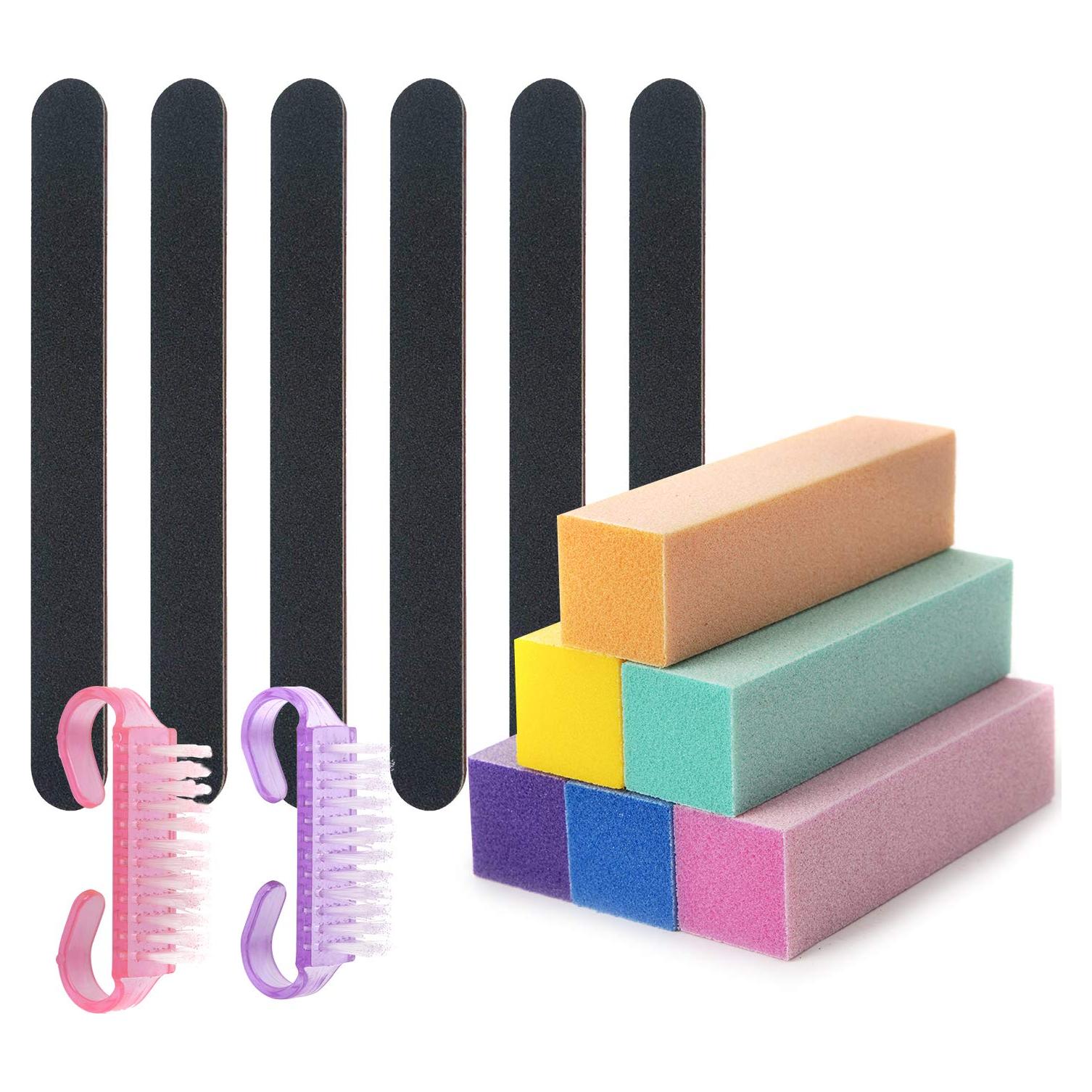 Kit de Limas de Uñas Profesional 100/180 Grano - 6 Piezas