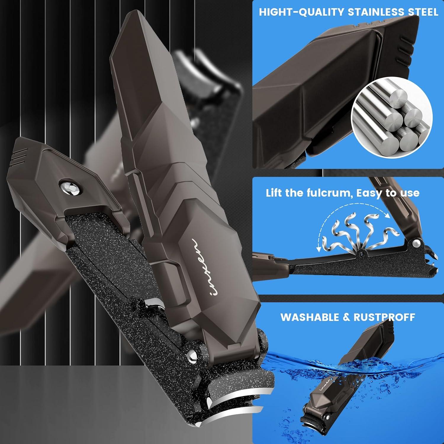 Cortauñas INXEN Profesional con Recogedor - 2 Paquete