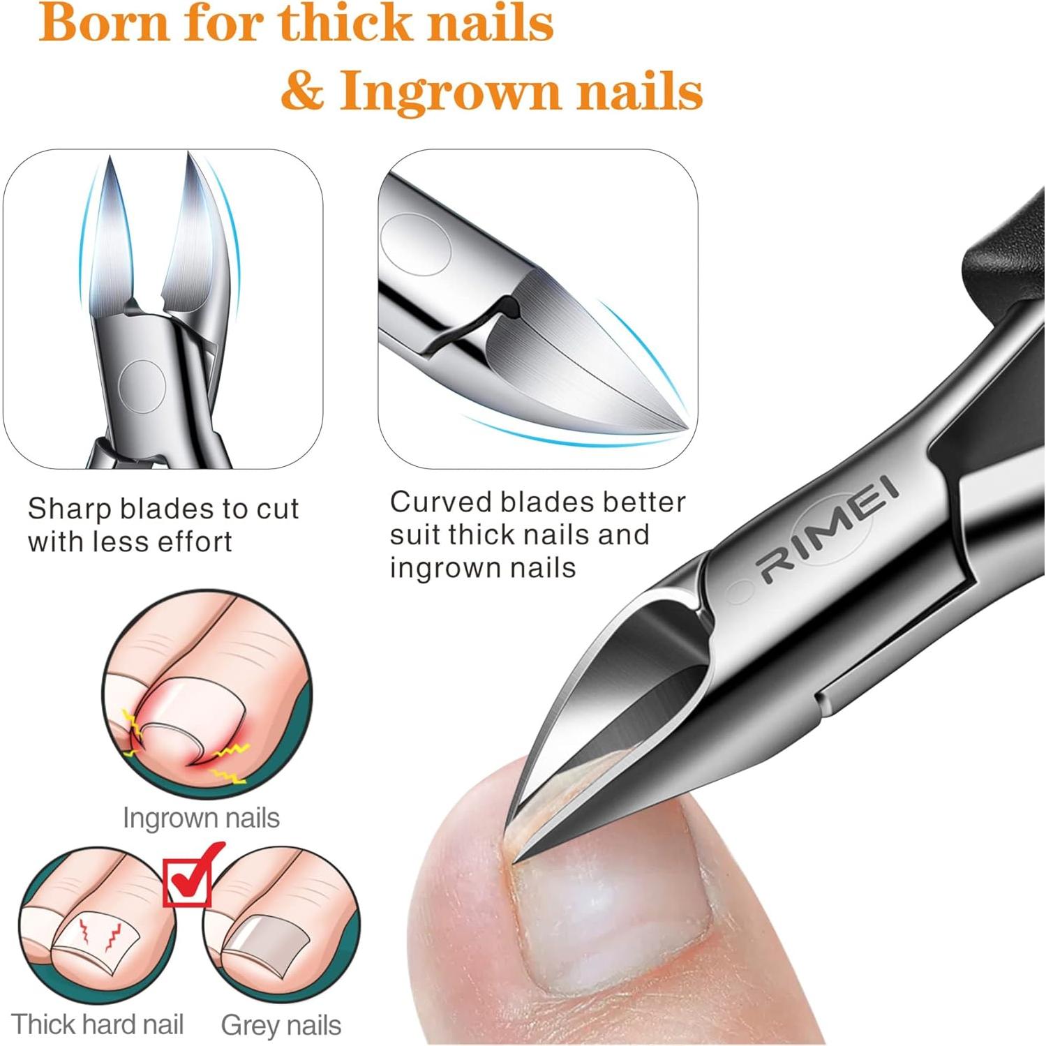 Cortauñas Profesional RIMEI DR316 para Uñas Gruesas y Encarnadas