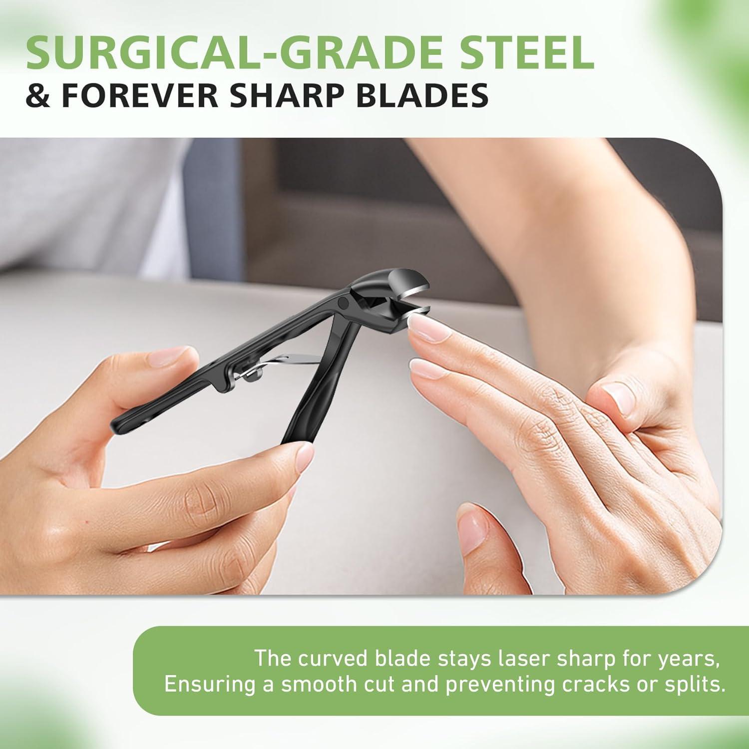 Cortauñas BALUCA Pro Angulado para Uñas Gruesas - Mango Largo