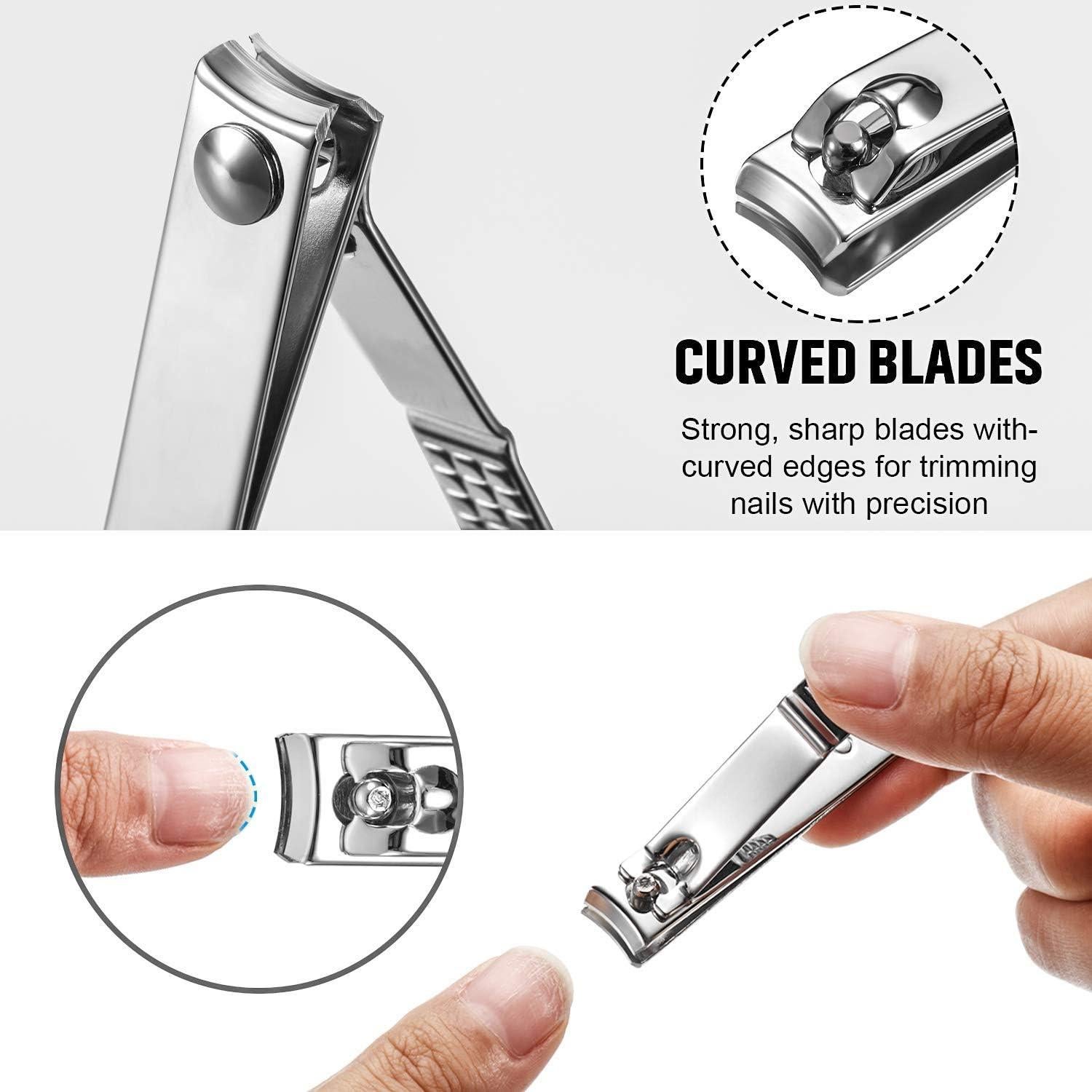 Juego de Cortauñas Grandes Waxxy - 4 Piezas, 15mm, Antideslizante