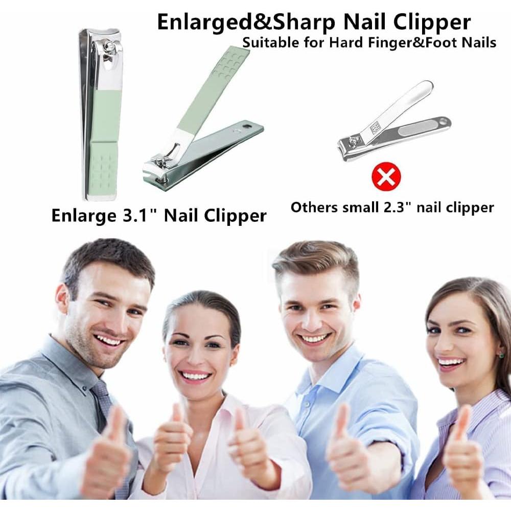 Juego de Cortauñas Grandes Waxxy - 4 Piezas, 15mm, Antideslizante