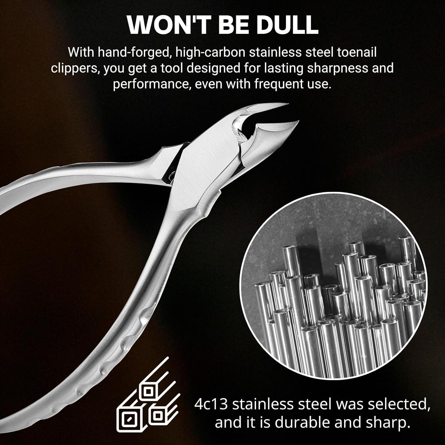 Alicates para Uñas de Pies VERVINEO - Acero Quirúrgico 14.3x9cm