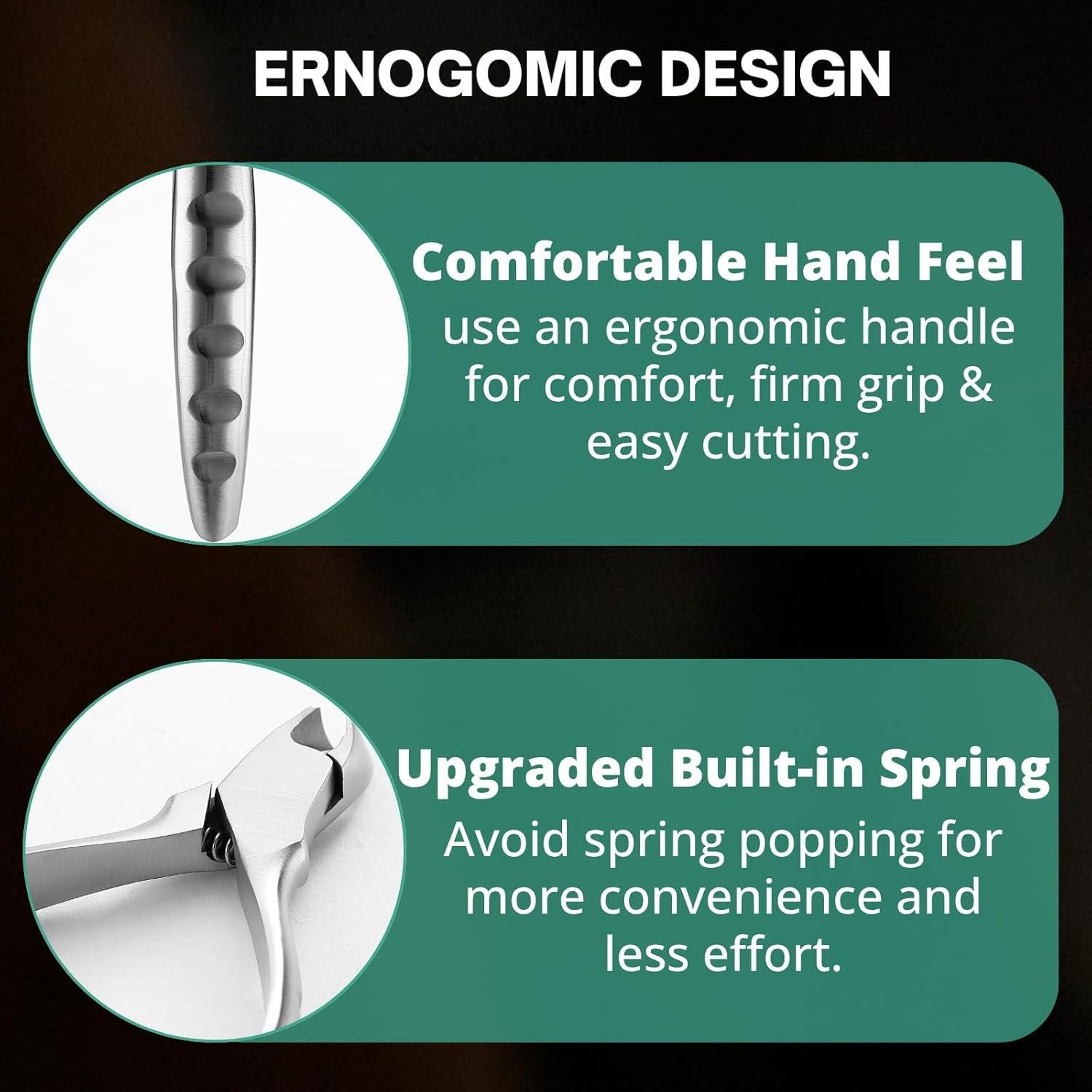 Alicates para Uñas de Pies VERVINEO - Acero Quirúrgico 14.3x9cm