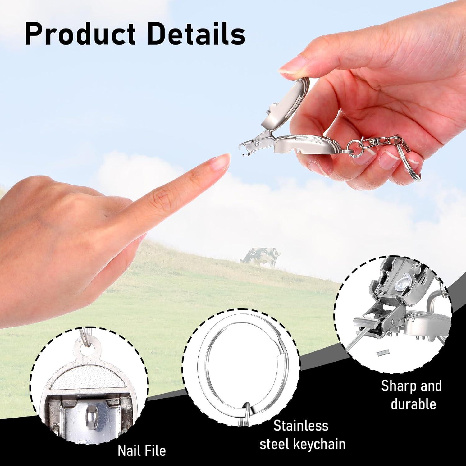 Cortauñas Mini Plegables MBAIYO 2 Pcs Acero Inoxidable