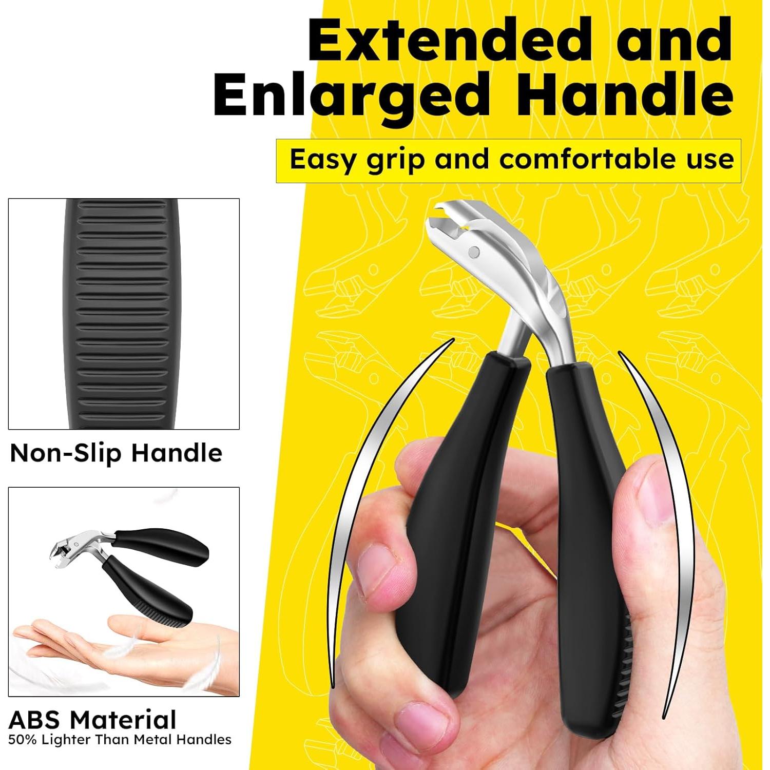 Cortauñas Angulado Jovareneo para Uñas Gruesas - Mango Ergonómico