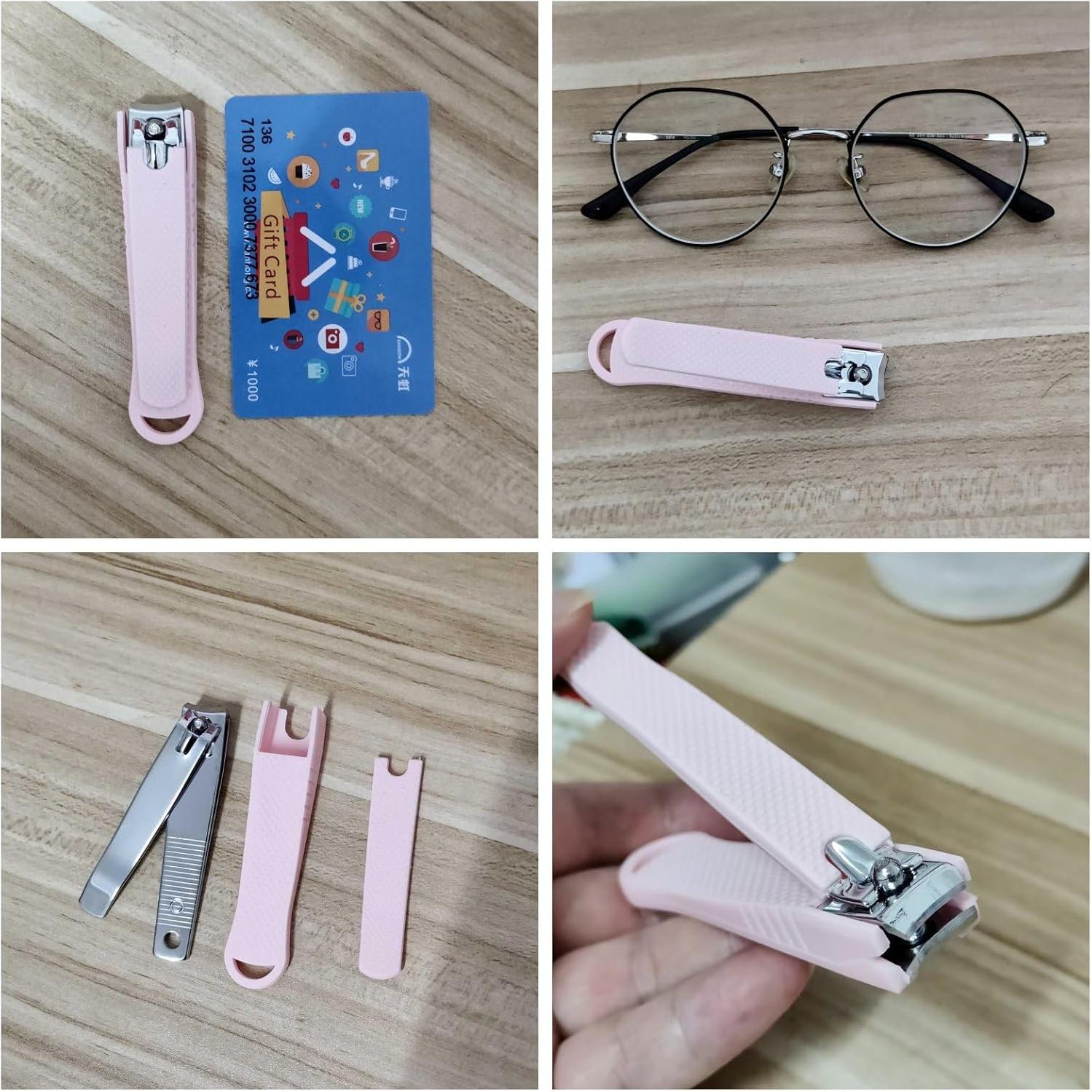 Juego de Cortauñas Profesional Cortauñas de Silicona Rosa