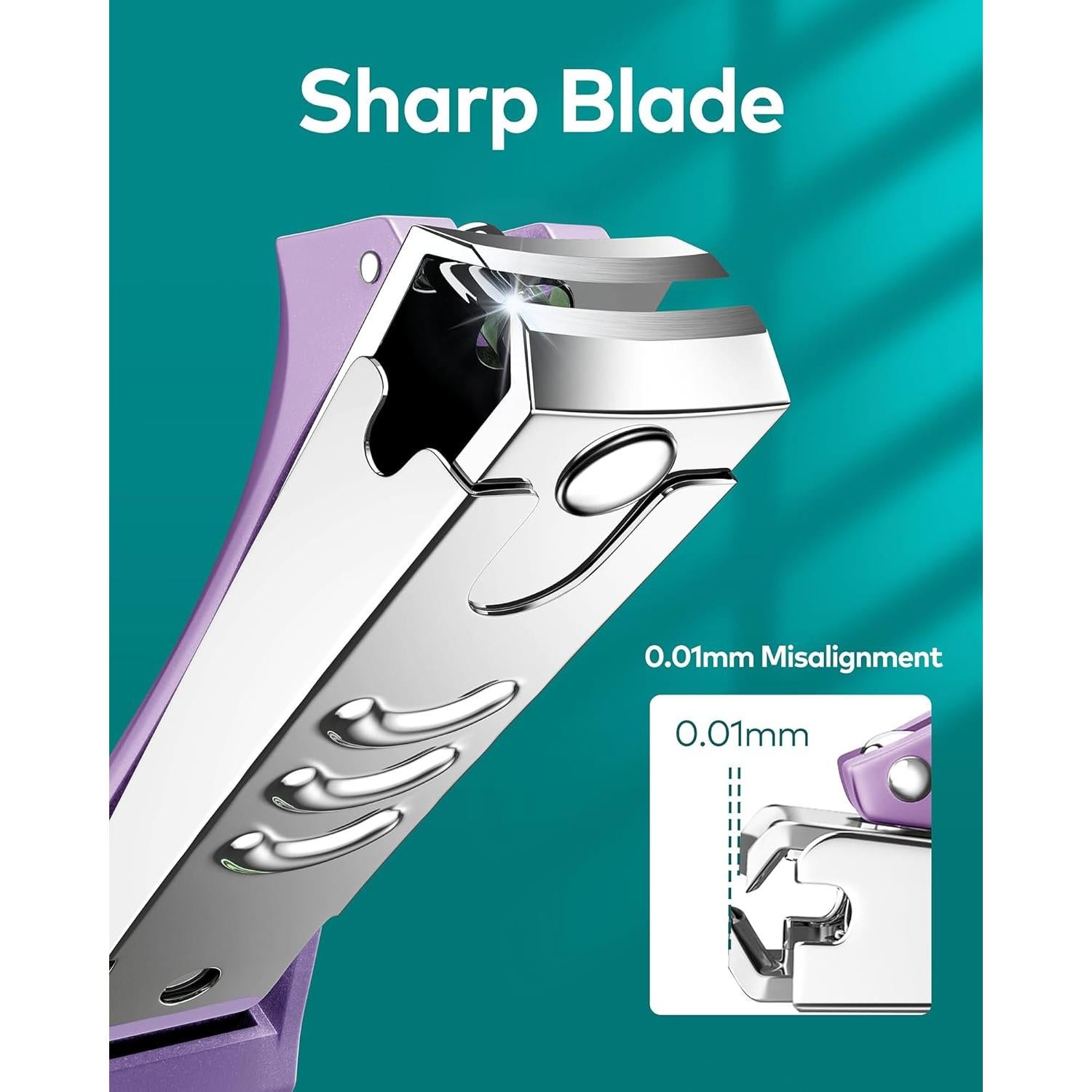 Cortauñas MR.GREEN Profesional Acero Inoxidable con Lima Púrpura