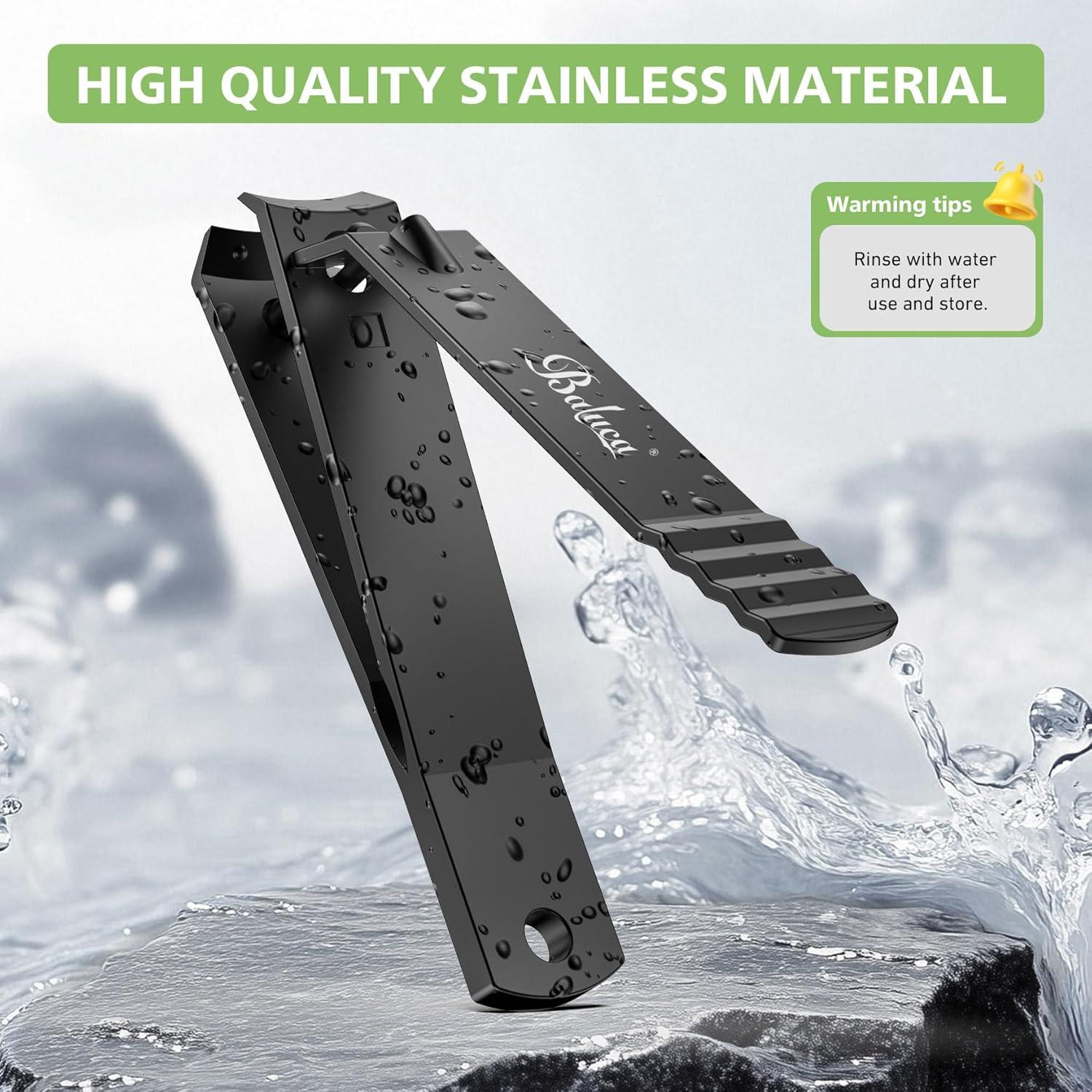 Cortauñas Curvado BALUCA Acero Inoxidable para Uñas Gruesas