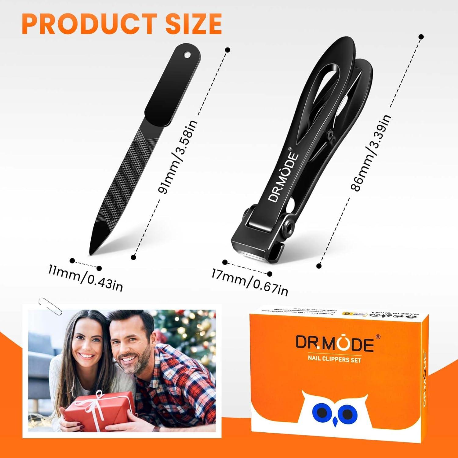 Cortauñas Recto DRMODE para Uñas Gruesas con Lima - 17mm