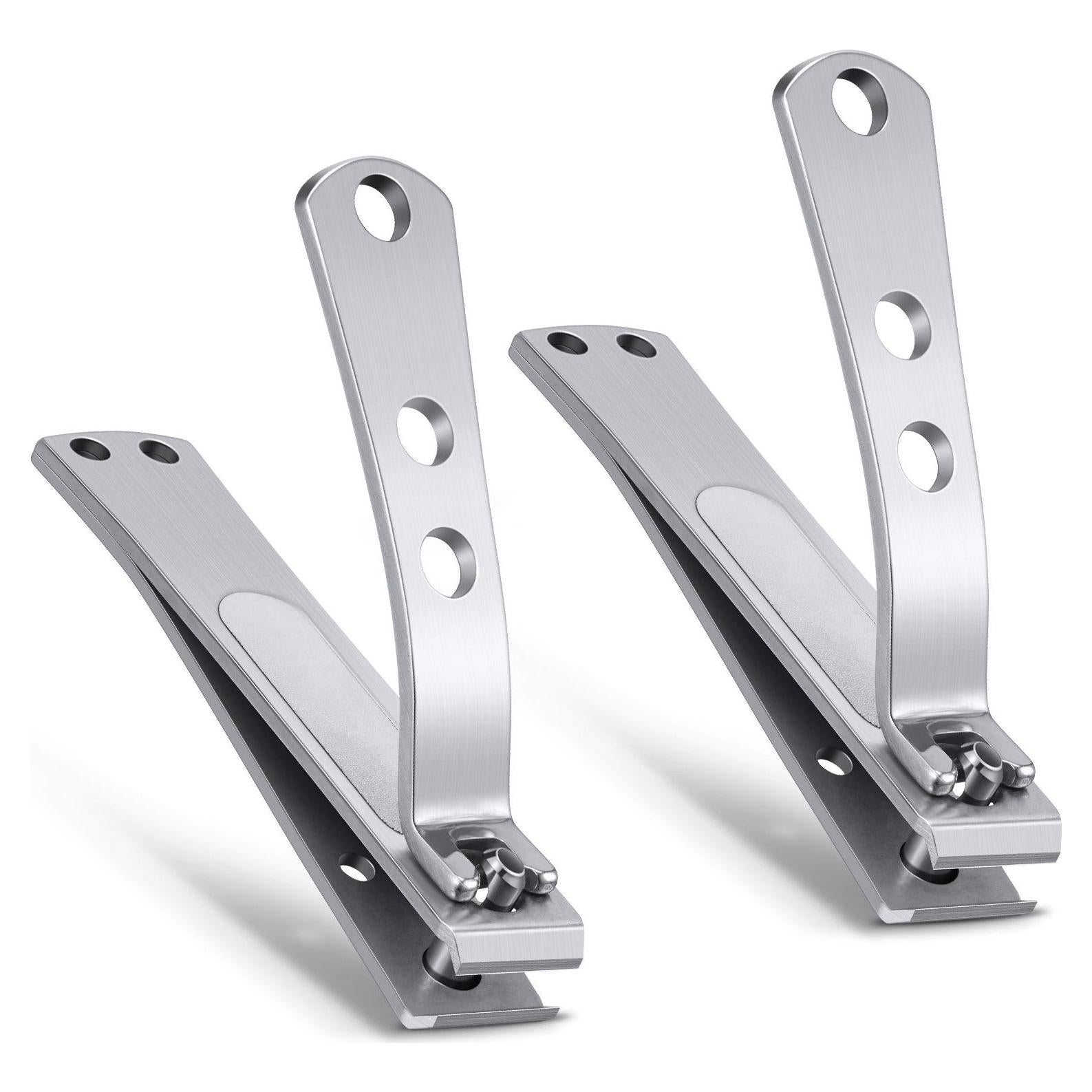 Juego de 2 Cortauñas Mudder de Acero Inoxidable para Uñas Gruesas