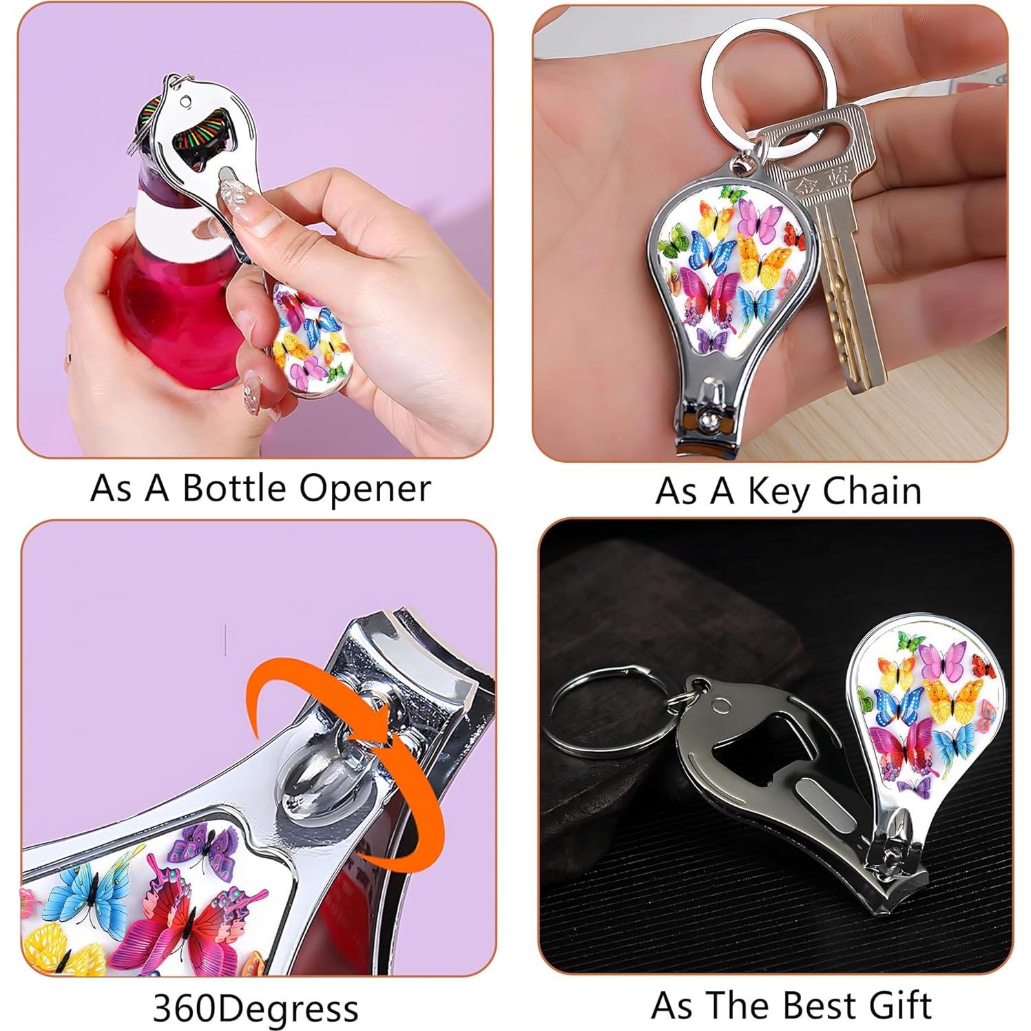 Cortauñas multifuncional de acero inoxidable Muemigai - 2 unidades