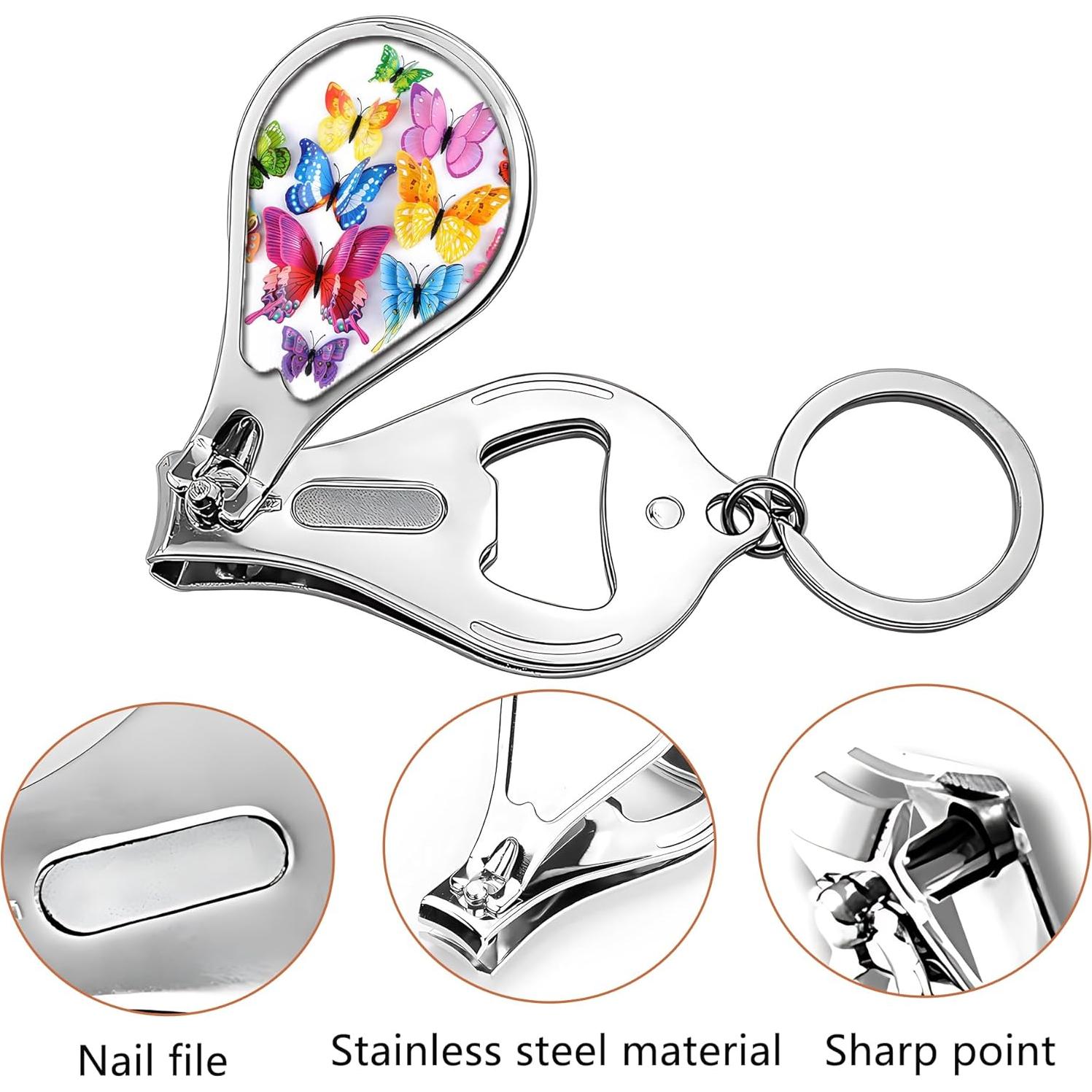 Cortauñas multifuncional de acero inoxidable Muemigai - 2 unidades