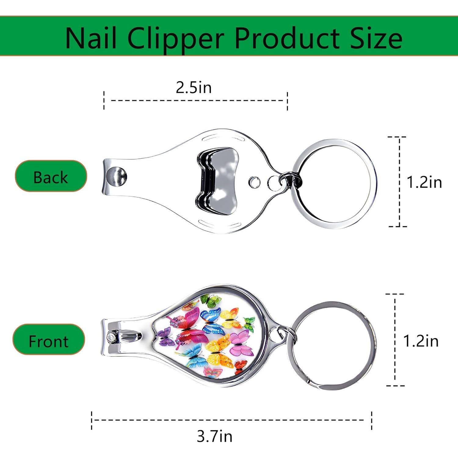 Cortauñas multifuncional de acero inoxidable Muemigai - 2 unidades