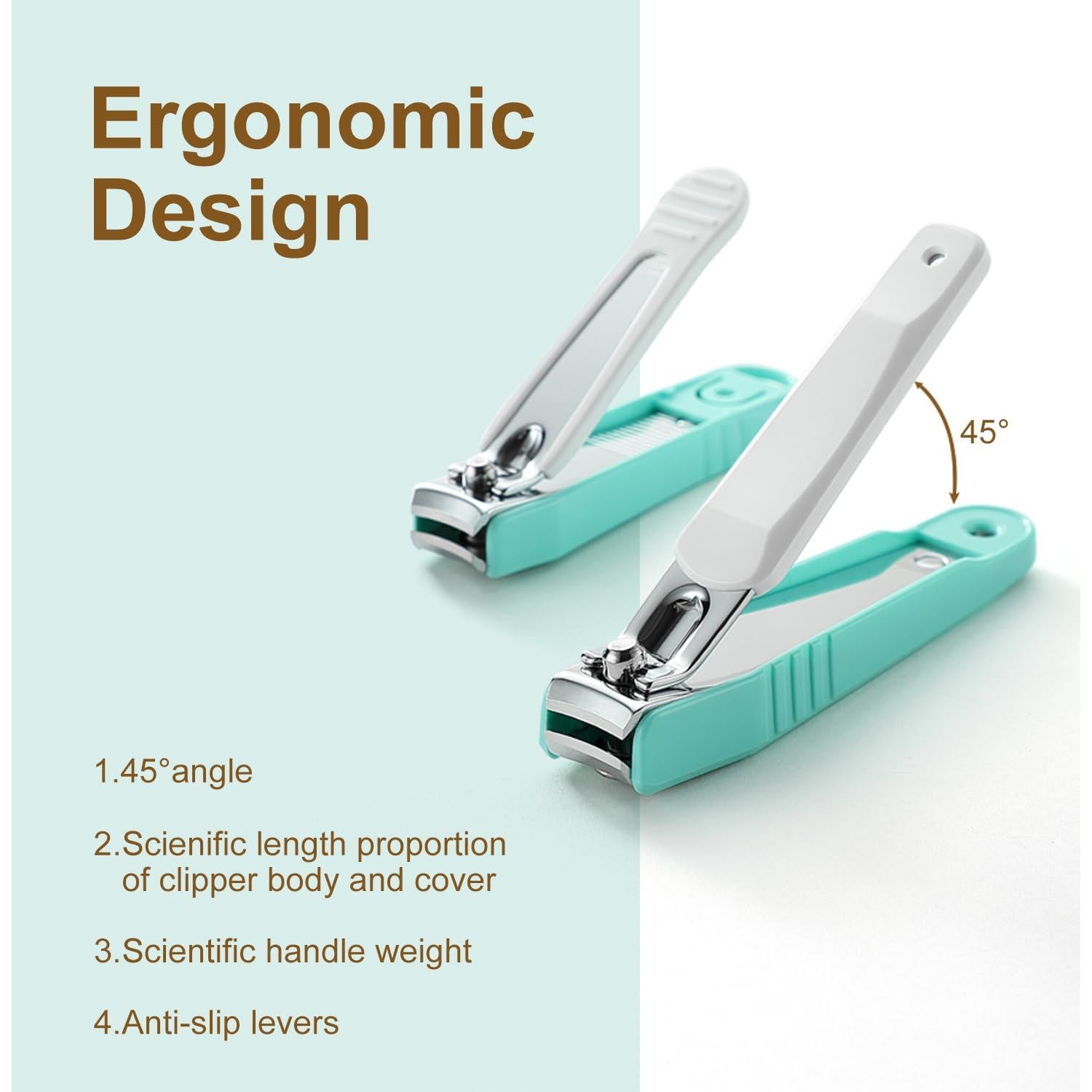 Set de Cortadores de Uñas Pafason Acero Inoxidable 2 Piezas