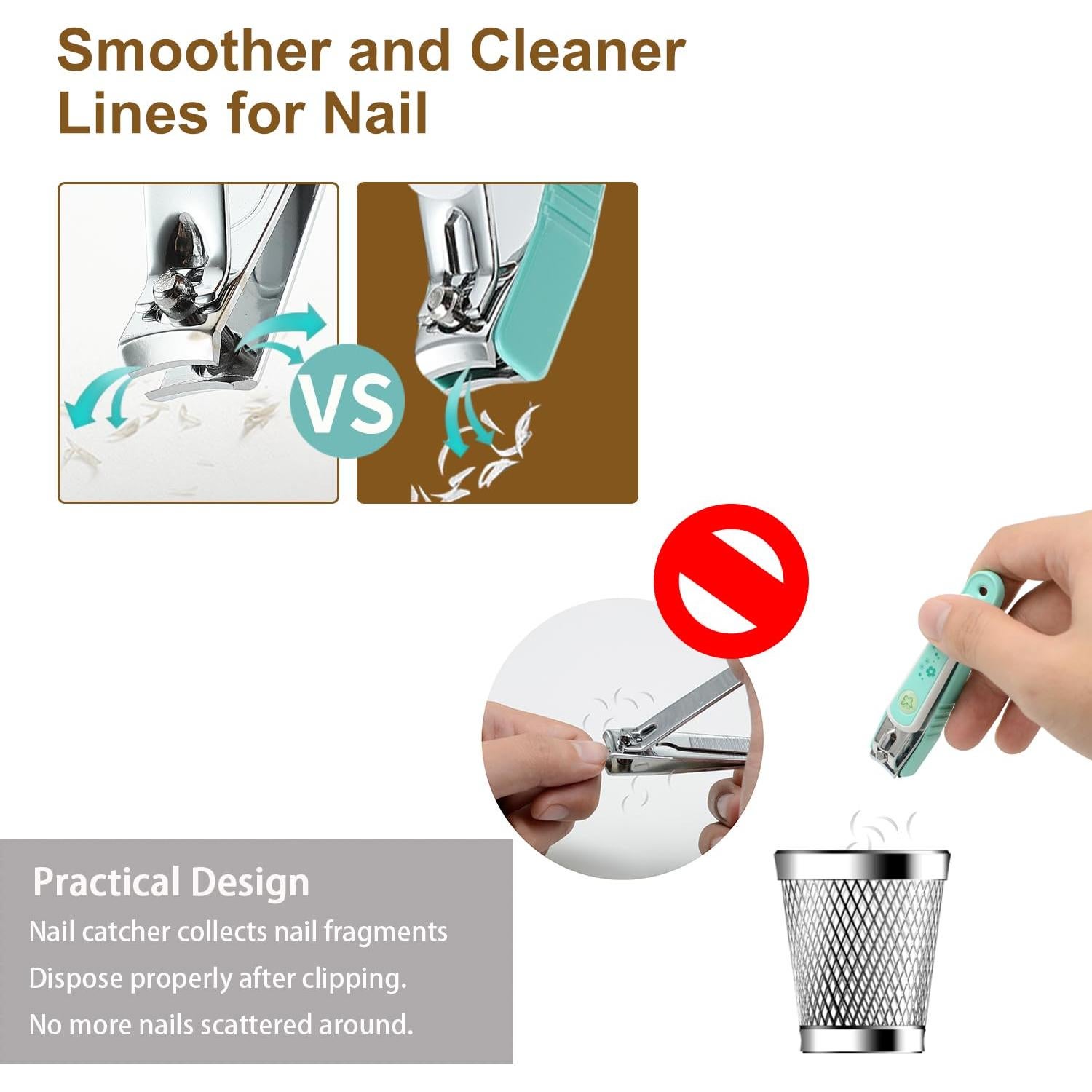 Set de Cortadores de Uñas Pafason Acero Inoxidable 2 Piezas