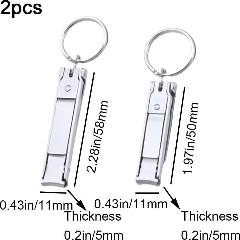 Juego de Cortadores de Uñas YIKEXIAOSHULIN Plegable Acero Inoxidable
