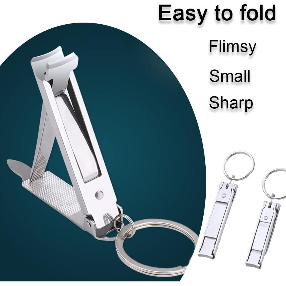Juego de Cortadores de Uñas YIKEXIAOSHULIN Plegable Acero Inoxidable