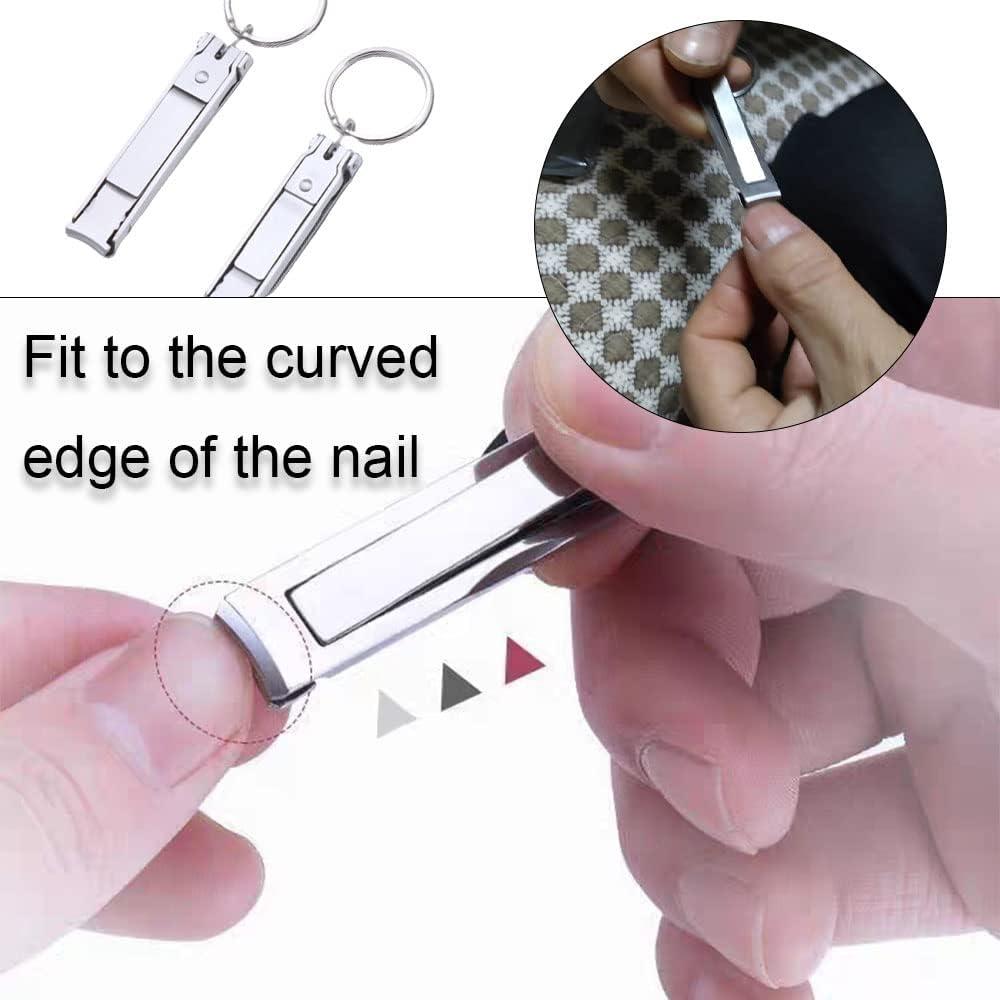 Juego de Cortadores de Uñas YIKEXIAOSHULIN Plegable Acero Inoxidable