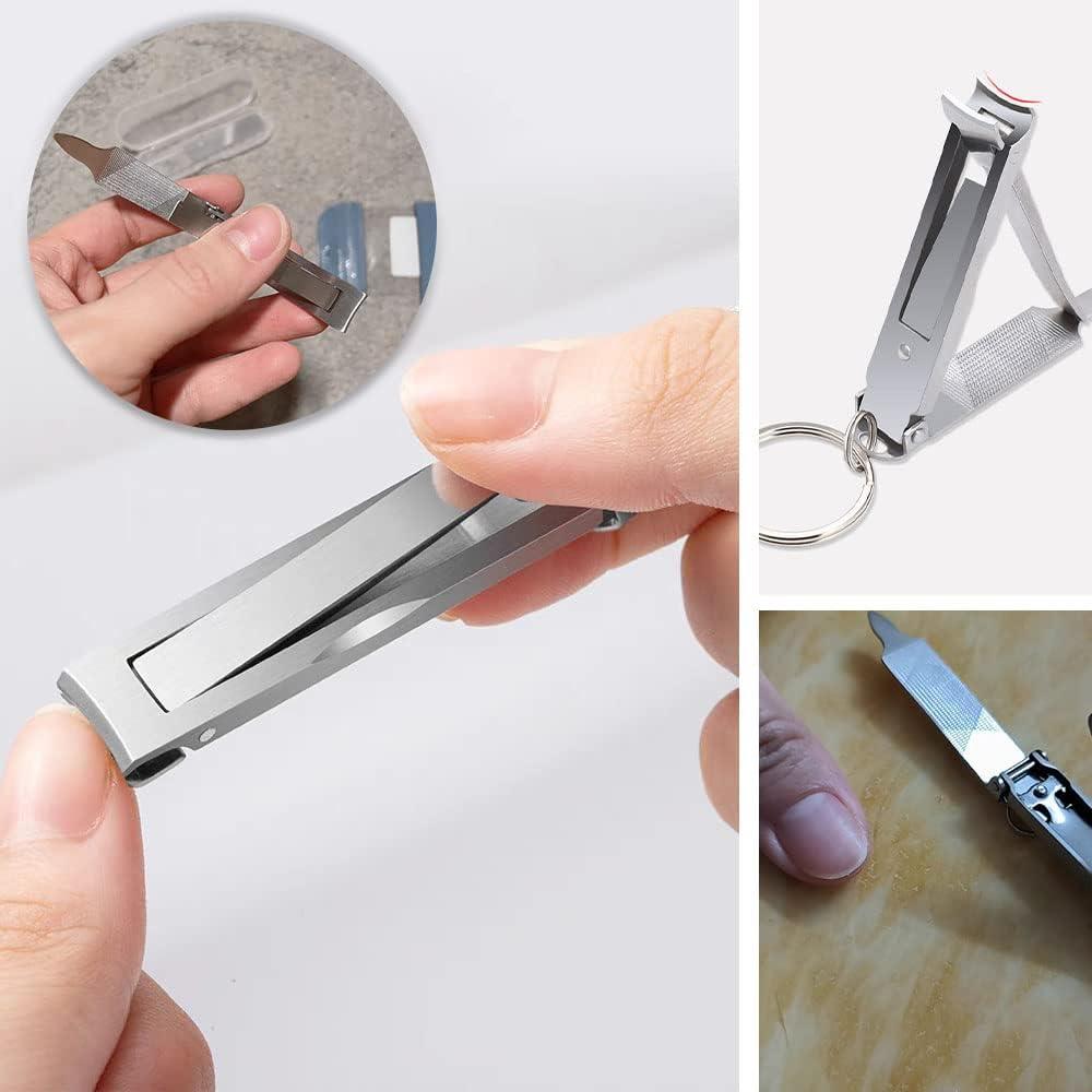 Juego de Cortadores de Uñas YIKEXIAOSHULIN Plegable Acero Inoxidable