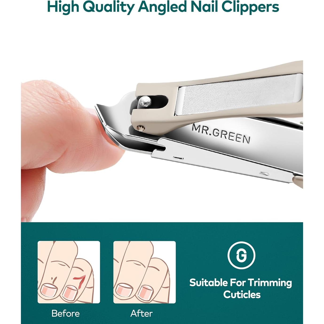 Cortauñas con Recolector MR.GREEN Mr-1115plus Acero Inoxidable