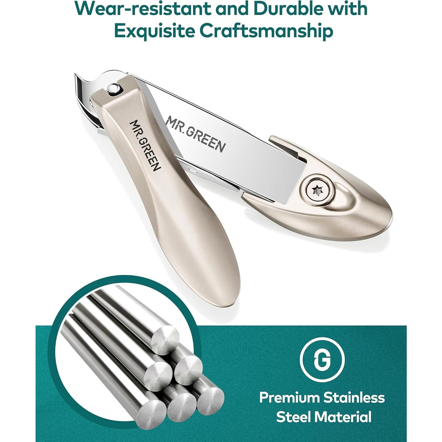 Cortauñas con Recolector MR.GREEN Mr-1115plus Acero Inoxidable