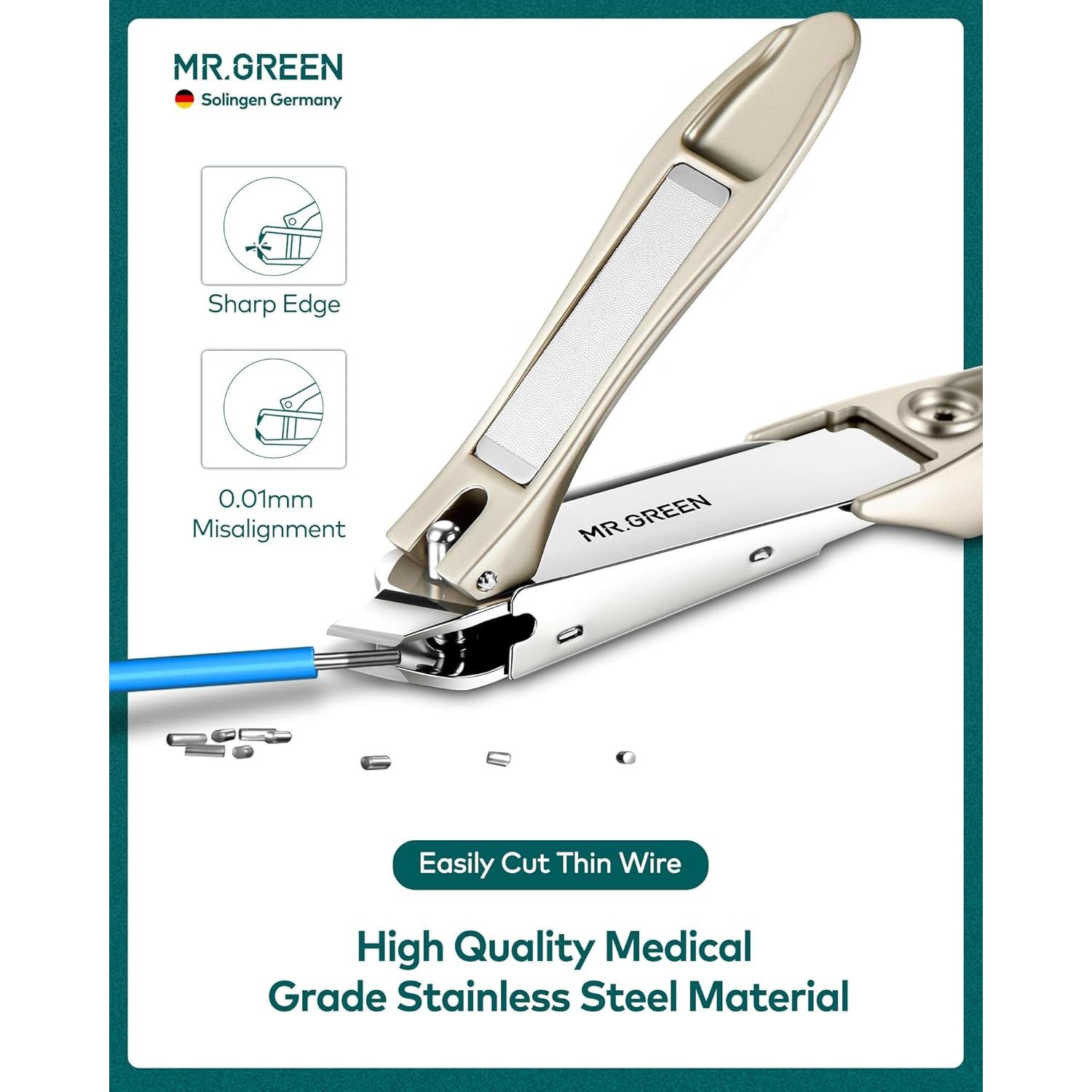 Cortauñas con Recolector MR.GREEN Mr-1115plus Acero Inoxidable