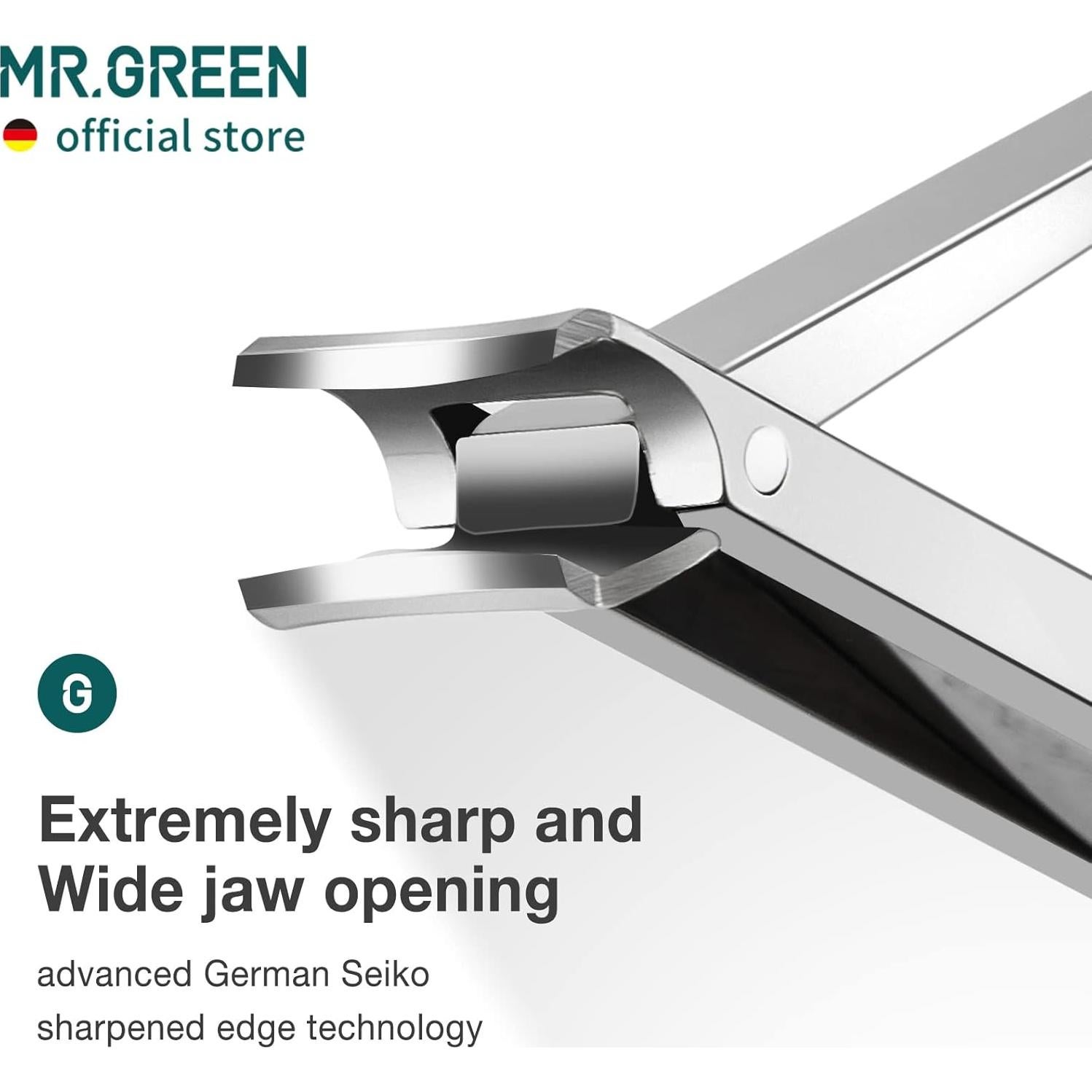 Cortauñas Plegable MR.GREEN de Acero Inoxidable con Lima