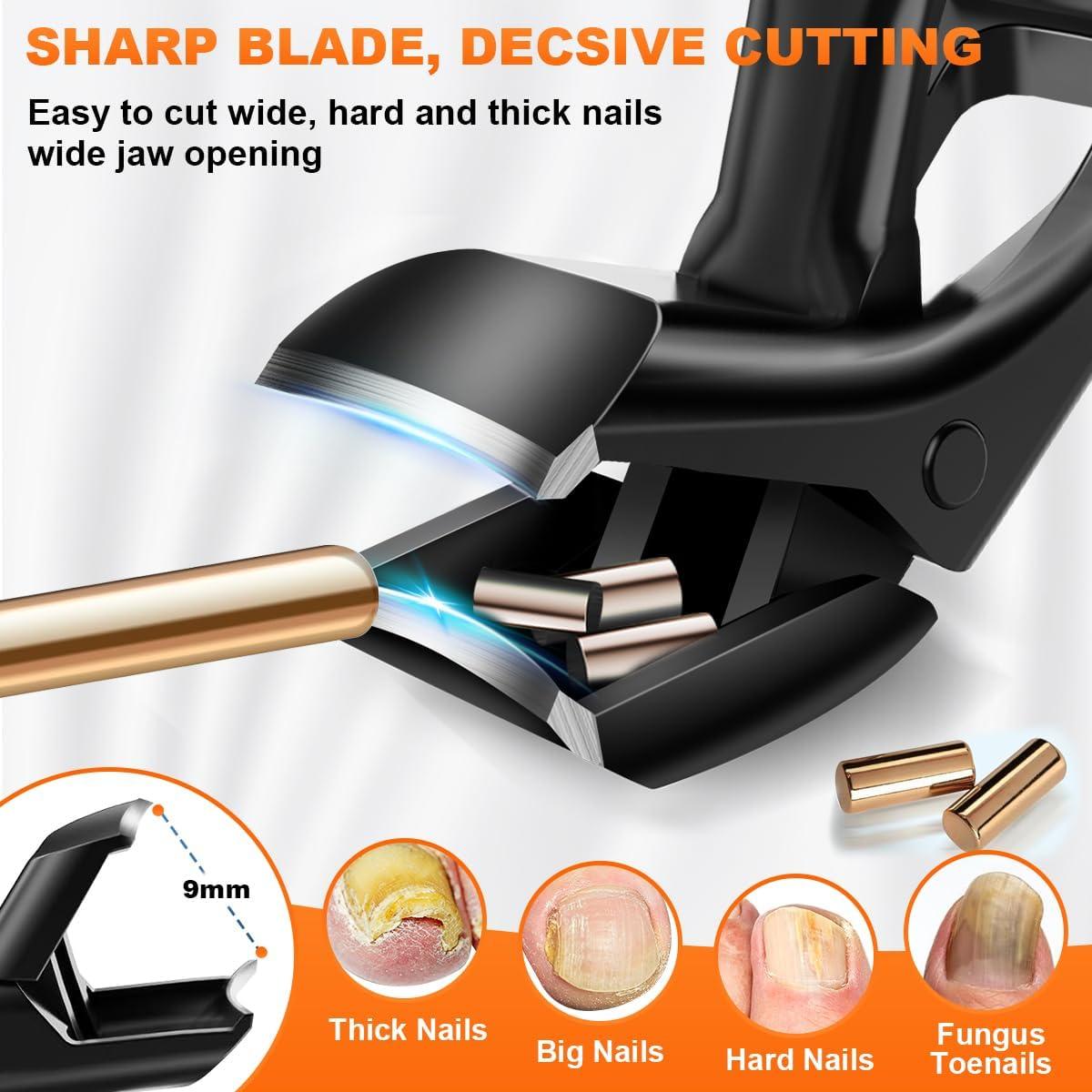 Cortauñas Ergonómico CLPPNA para Pies Gruesos con Recogedor