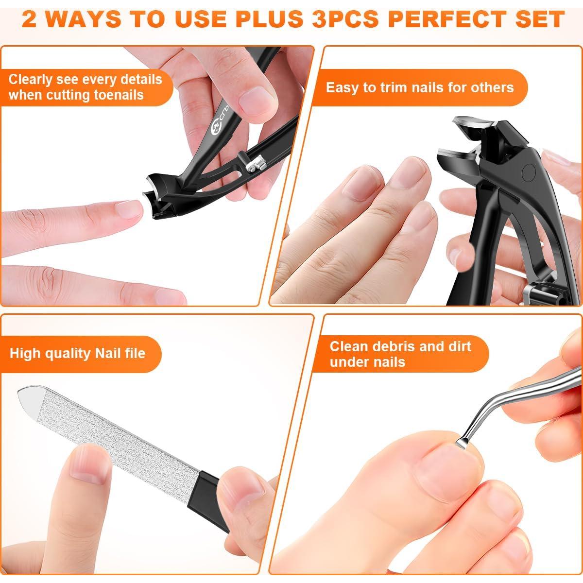 Cortauñas Ergonómico CLPPNA para Pies Gruesos con Recogedor