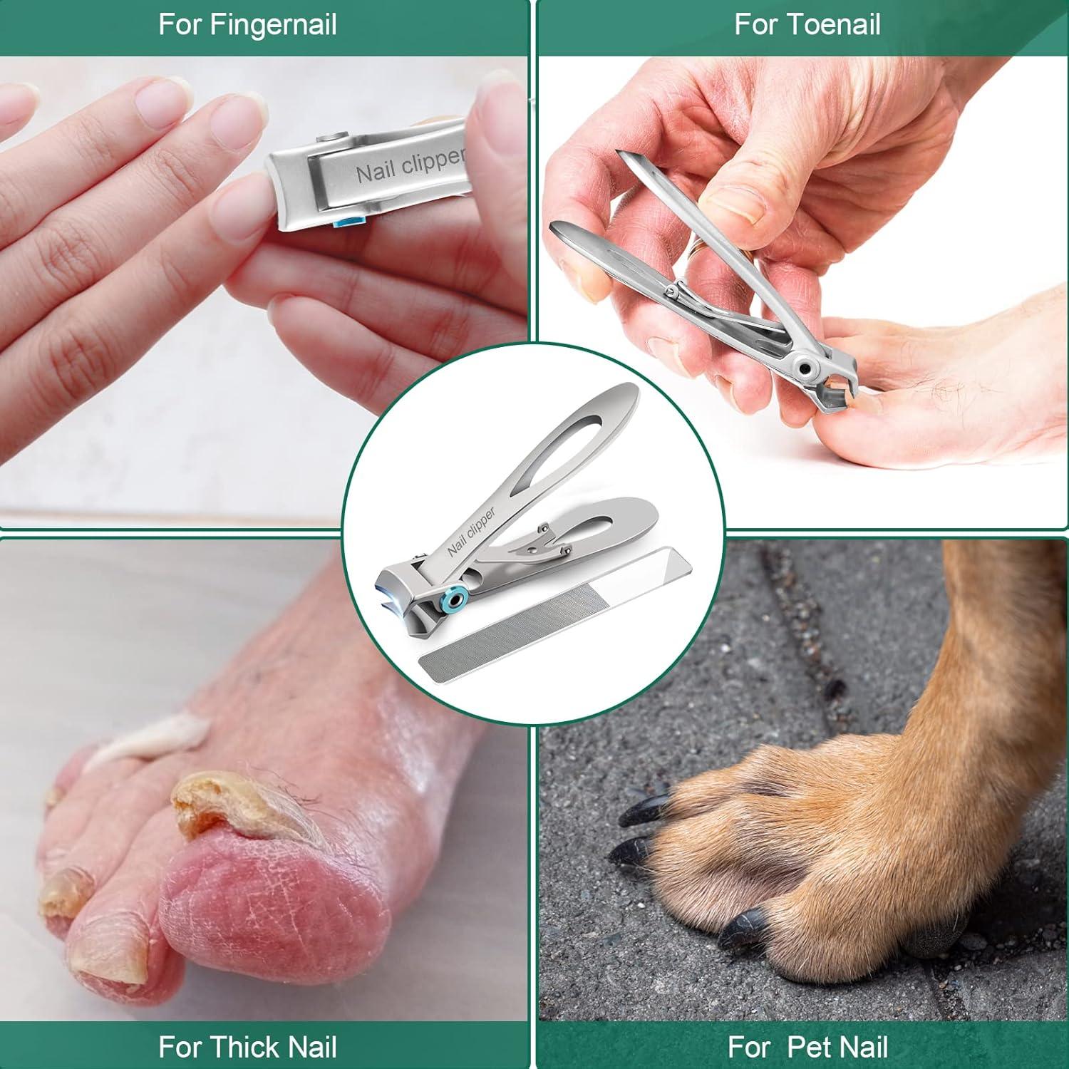 Cortauñas SZHLUX Ultra Ancha Acero Inoxidable para Uñas Gruesas