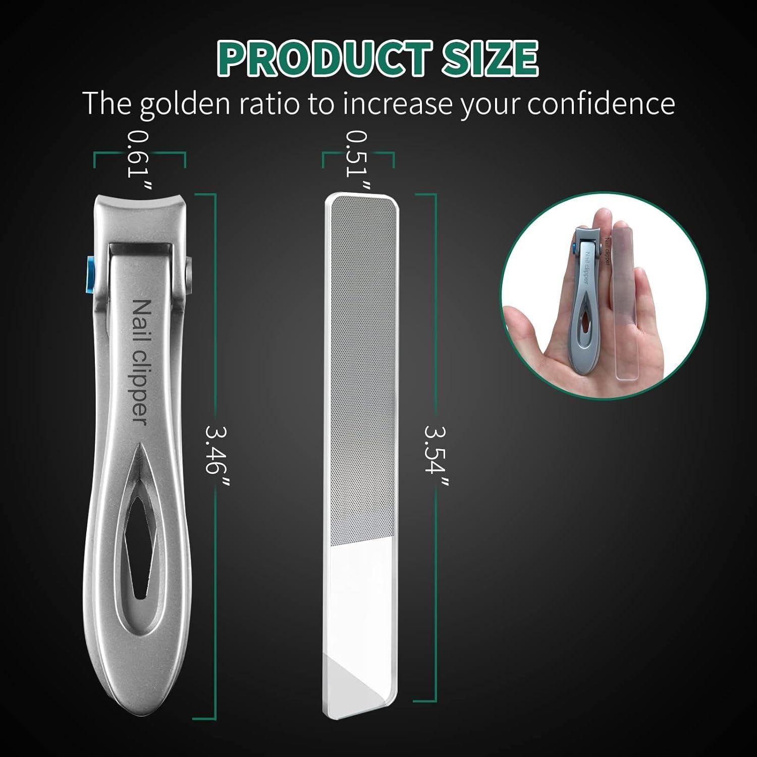 Cortauñas SZHLUX Ultra Ancha Acero Inoxidable para Uñas Gruesas