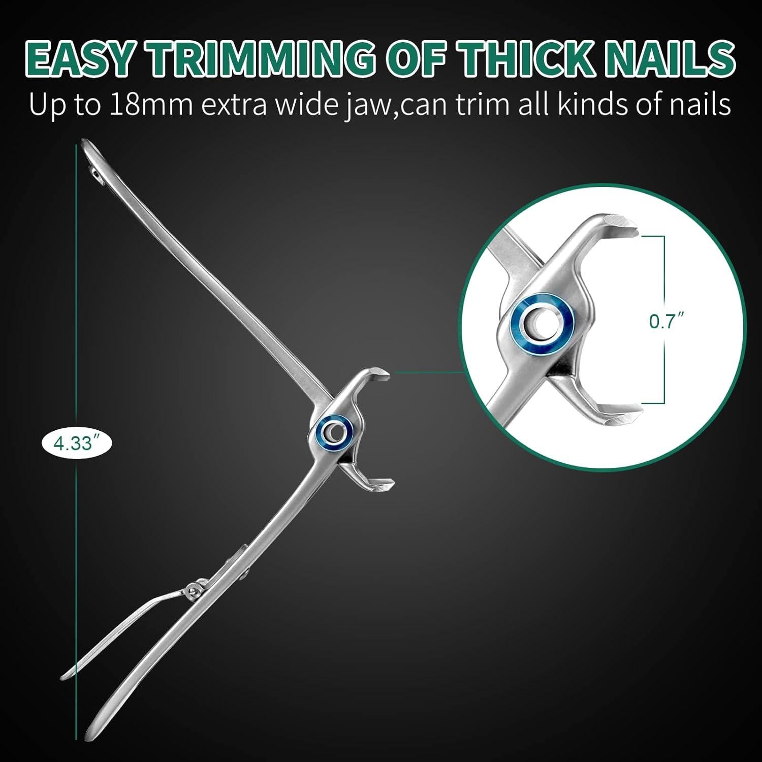 Cortauñas SZHLUX Ultra Ancha Acero Inoxidable para Uñas Gruesas