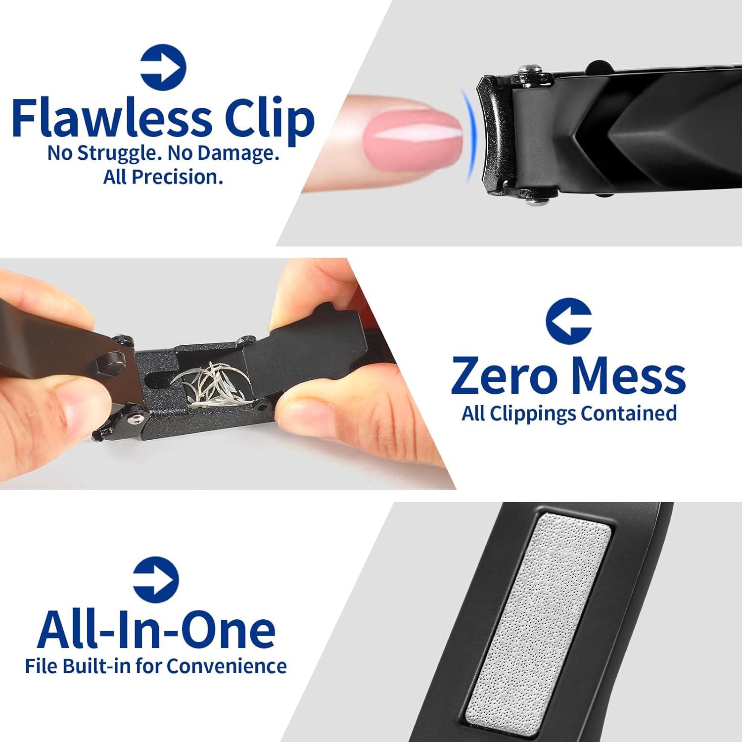 Cortauñas ROOOG Profesional con Recogedor - Alta Resistencia