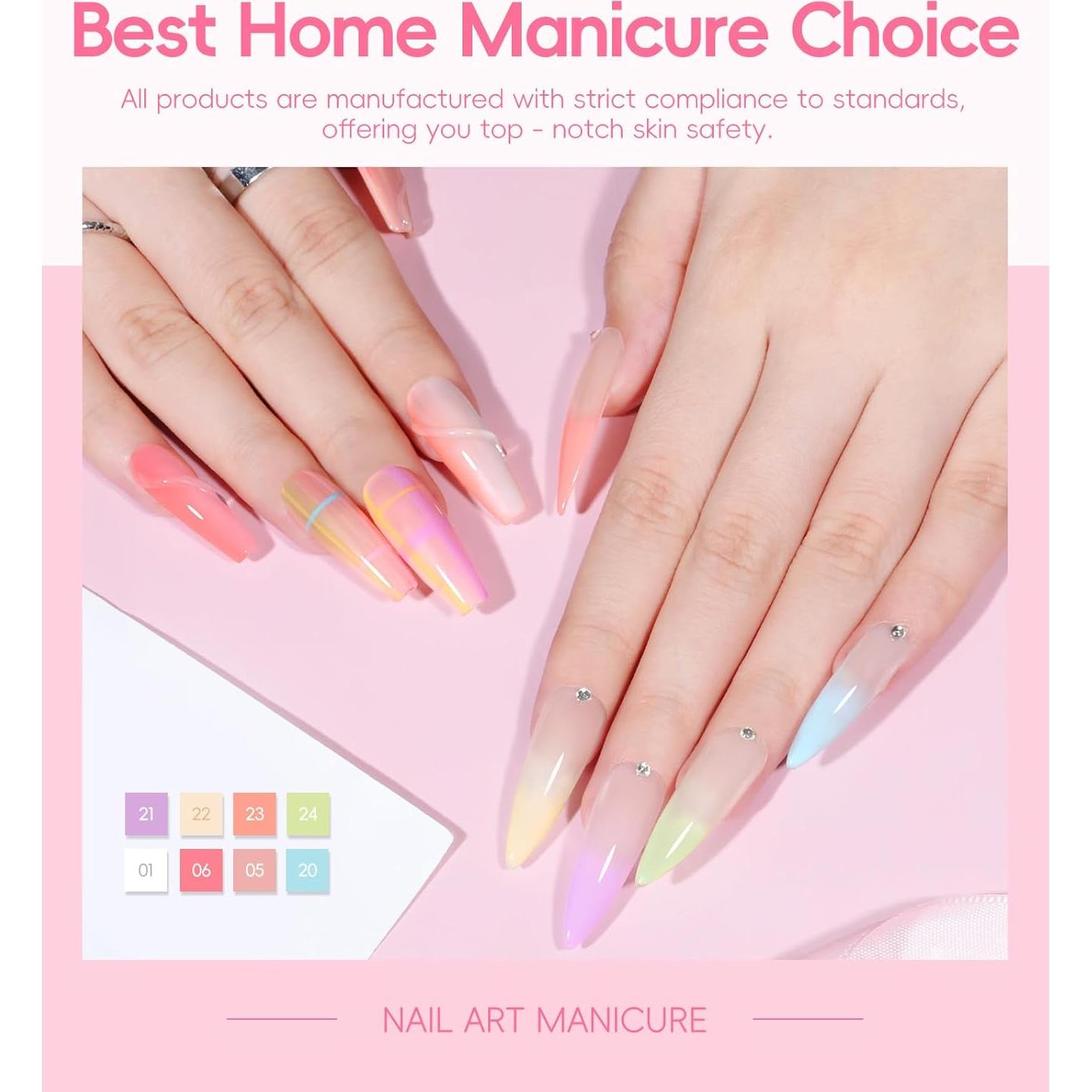 COSCELIA Kit de Esmalte de Gel Jelly 25 Colores para Manicura