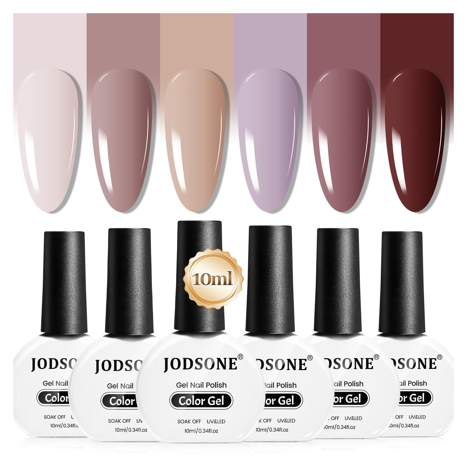 Set de Esmalte de Uñas Gel JODSONE 10ml 6 Colores Larga Duración
