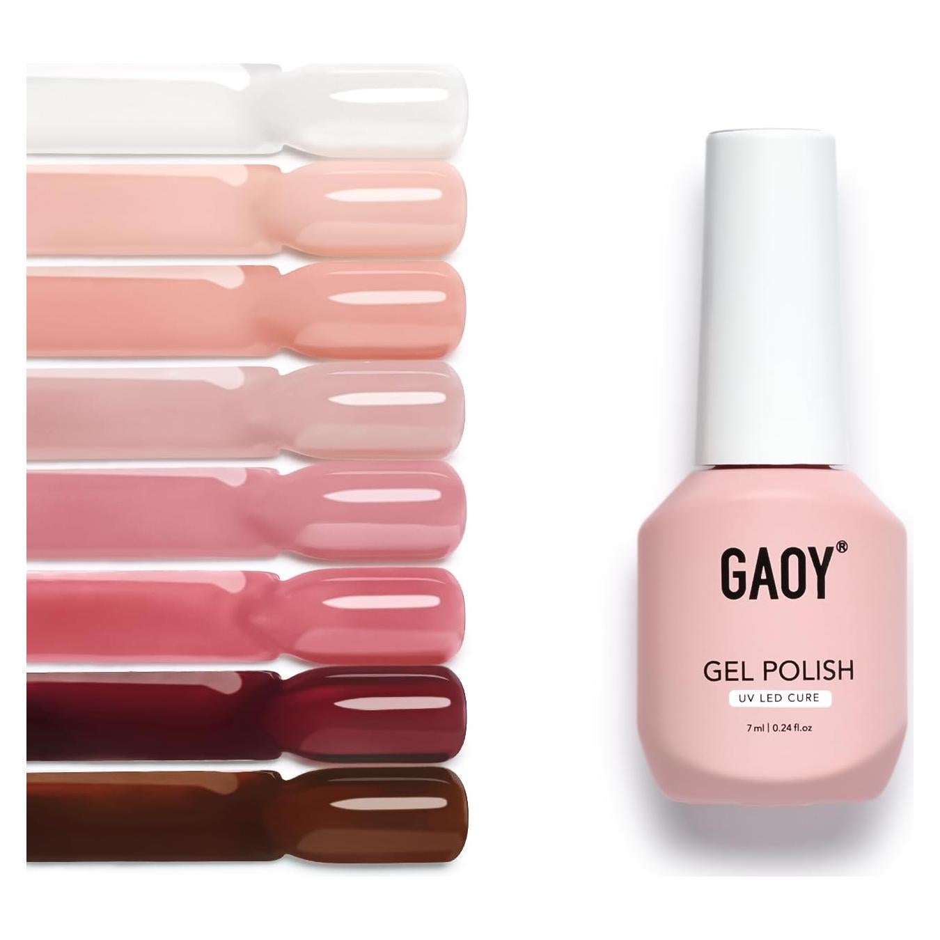 Conjunto de Esmalte de Uñas de Gel GAOY 8 Colores Translúcidos