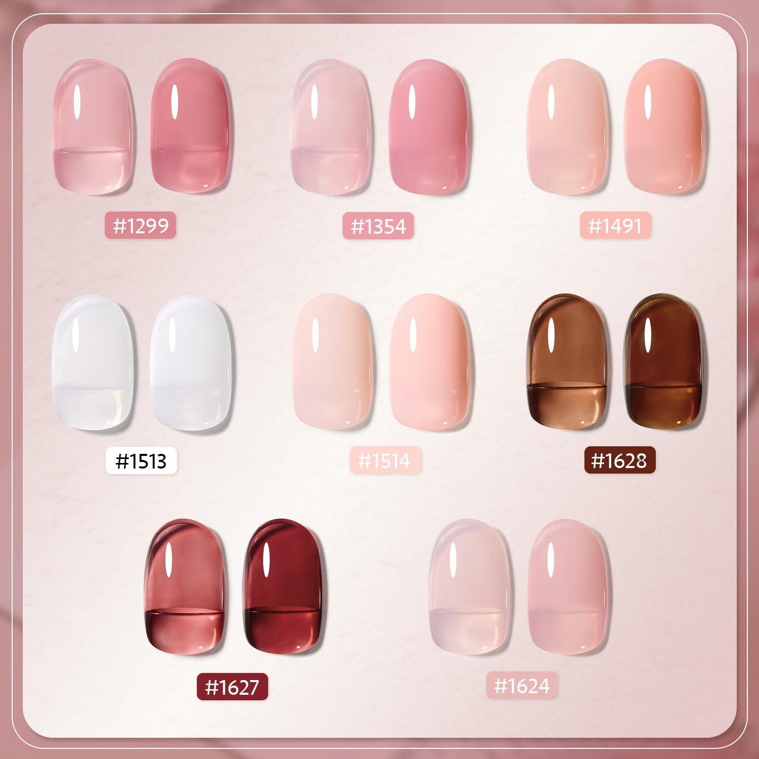 Conjunto de Esmalte de Uñas de Gel GAOY 8 Colores Translúcidos