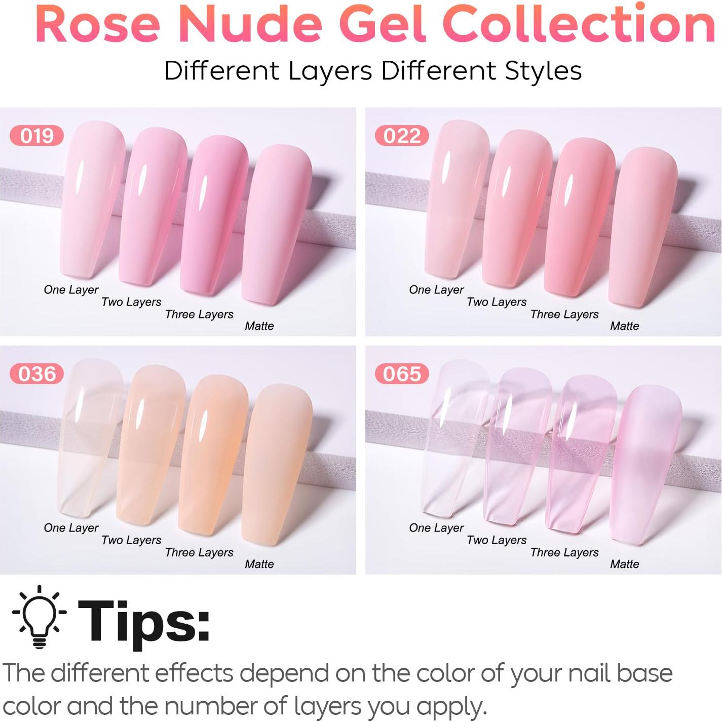 Esmalte de Uñas Gel AIMEILI Set 4pcs 10ml Sin HEMA Rosa Claro