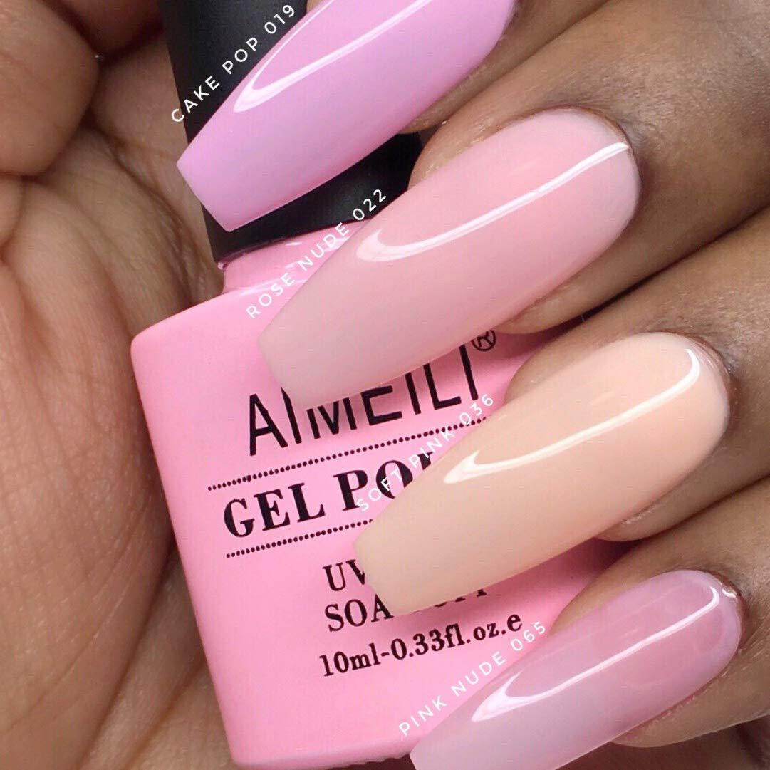 Esmalte de Uñas Gel AIMEILI Set 4pcs 10ml Sin HEMA Rosa Claro