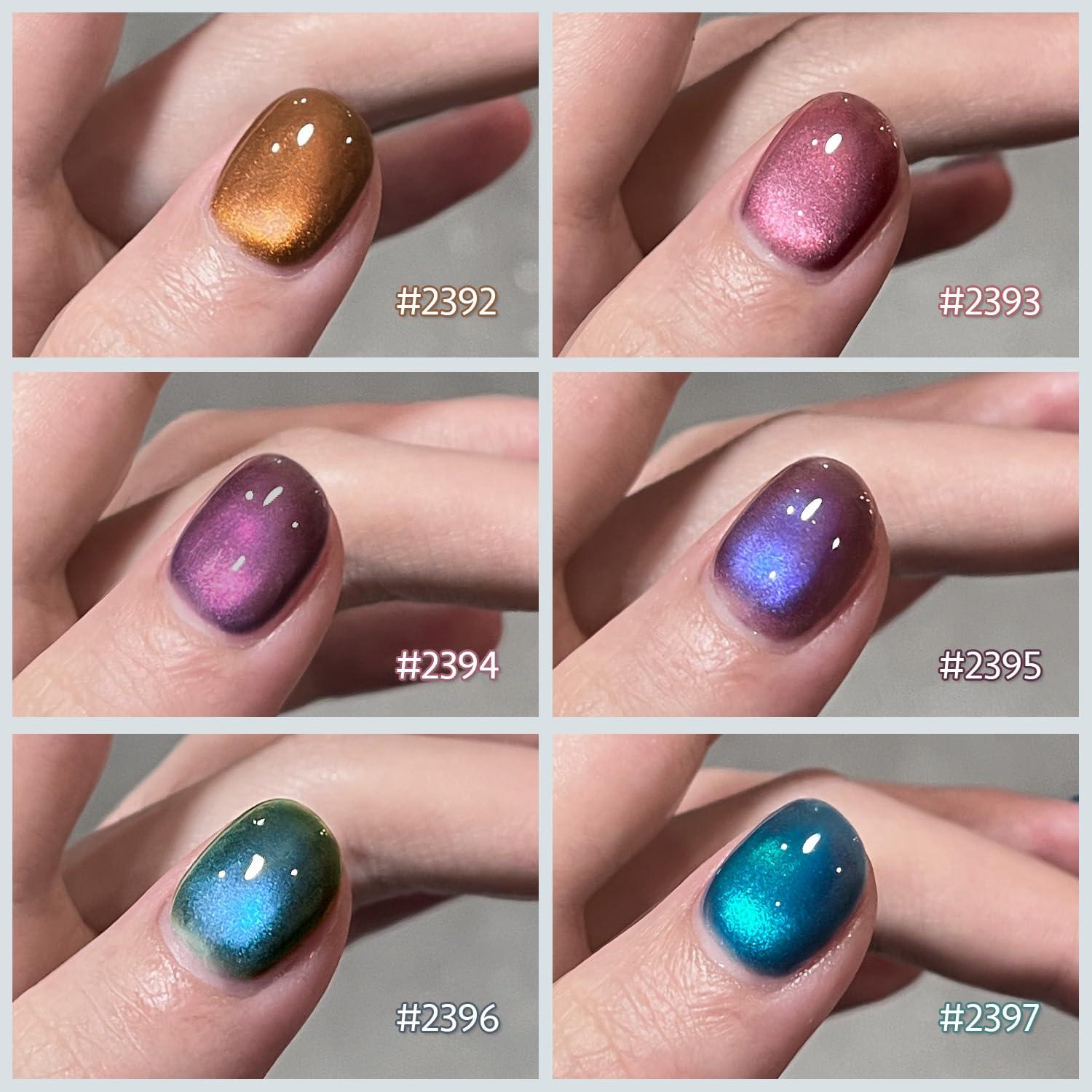 Conjunto de Esmalte de Uñas Gel Ojo de Gato GAOY 6 Colores