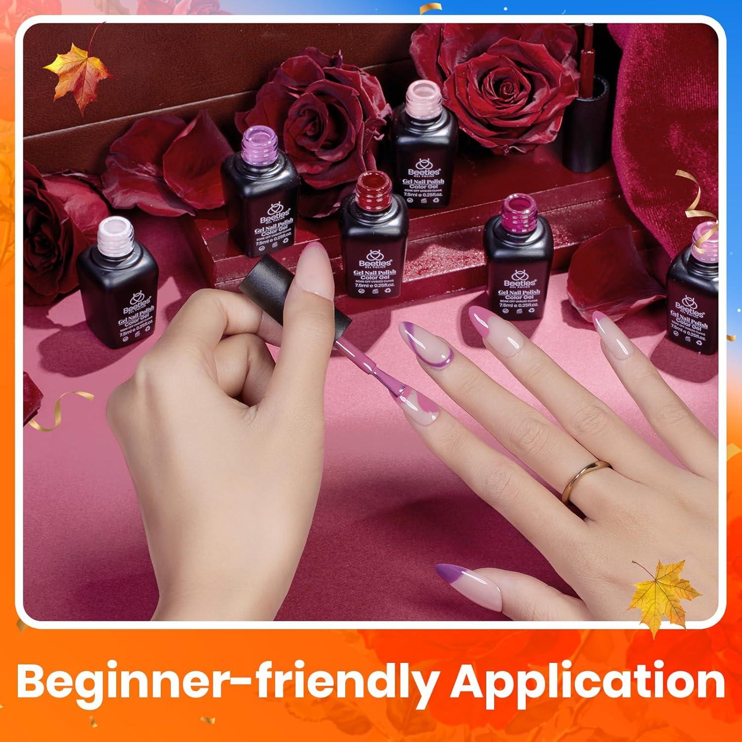 Set de Esmalte de Uñas en Gel Beetles 6 Colores Otoñales