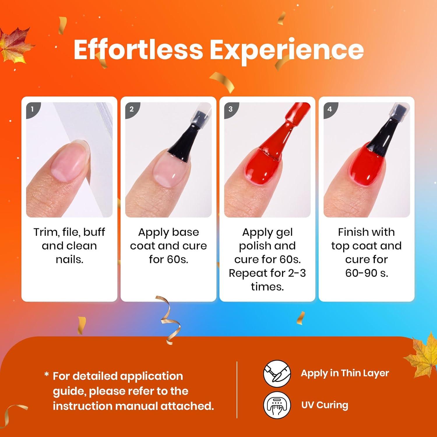 Set de Esmalte de Uñas en Gel Beetles 6 Colores Otoñales