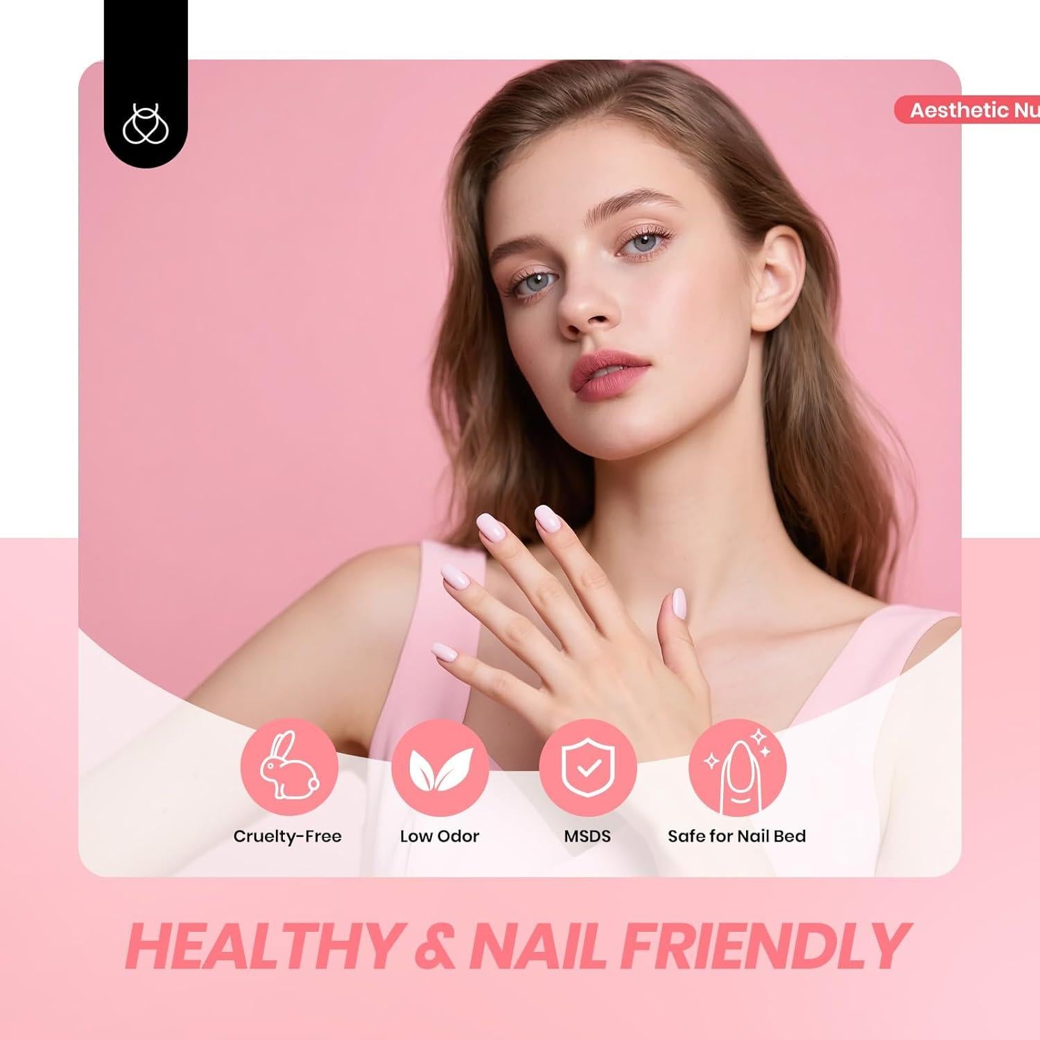 Set de Esmalte de Uñas Gel Nude Beetles - 6 Colores Brillo