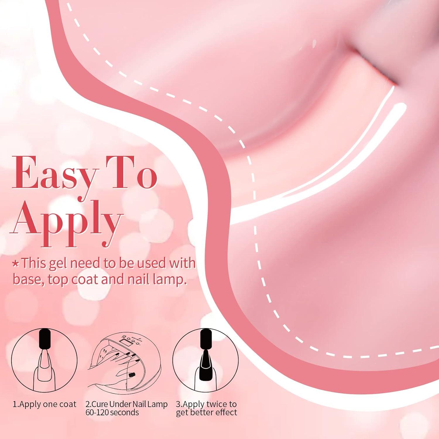 Kit de Gel de Uñas Rosa Nude Jelly BORN PRETTY 6 Colores 7ml